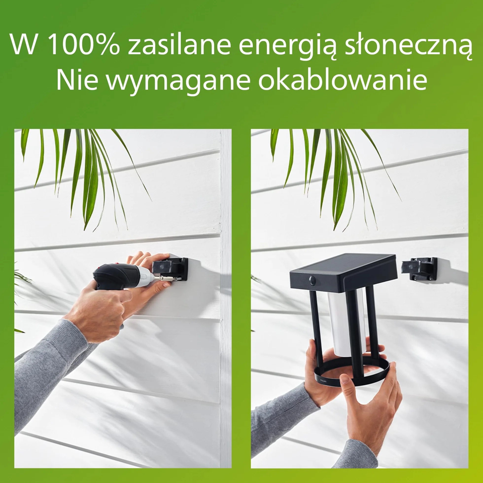 Philips Zewnętrzna Lampa Solarna Philips Fyce, 1.5 W, 2700 K, Czarna, Odporna na Warunki Atmosferyczne Ip44