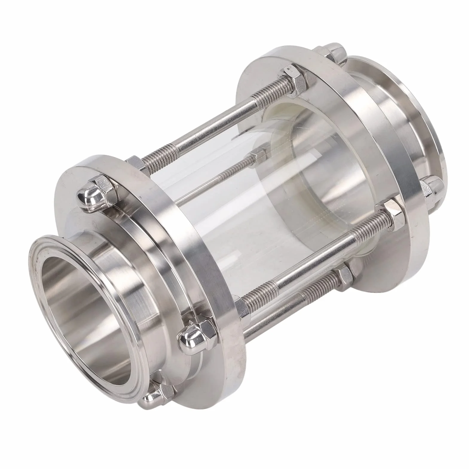 Wziernik Liniowy Zacisk Zastępczy Wziernik Zacisk Sanitarny Port Widokowy Stal Nierdzewna 304 Prosta Pionowa lub Pozioma PN6 80C do Wody Olej (57 mm / 2,24 cala)