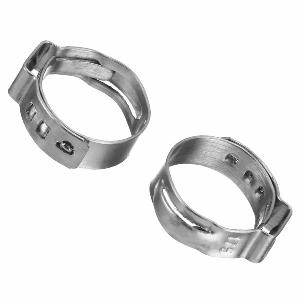 10 szt. pojedyncze klipsy do uszu ze stali nierdzewnej 304 6,5 mm - 50 mm, zacisk węża do rury rurowej, wytrzymałe, odporne na korozję zapięcie 7,8, 9,5 mm