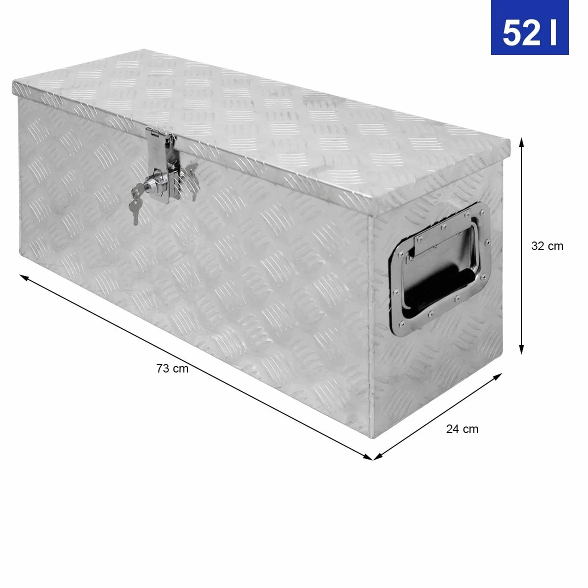 ECD Germany Alu skrzynka narzedziowa 73 x 24 x 32 cm - zamykana - skrzynka narzedziowa skrzynka aluminiowa skrzynka aluminiowa skrzynka transportowa skrzynka transportowa skrzynka z dyszlem skrzynka