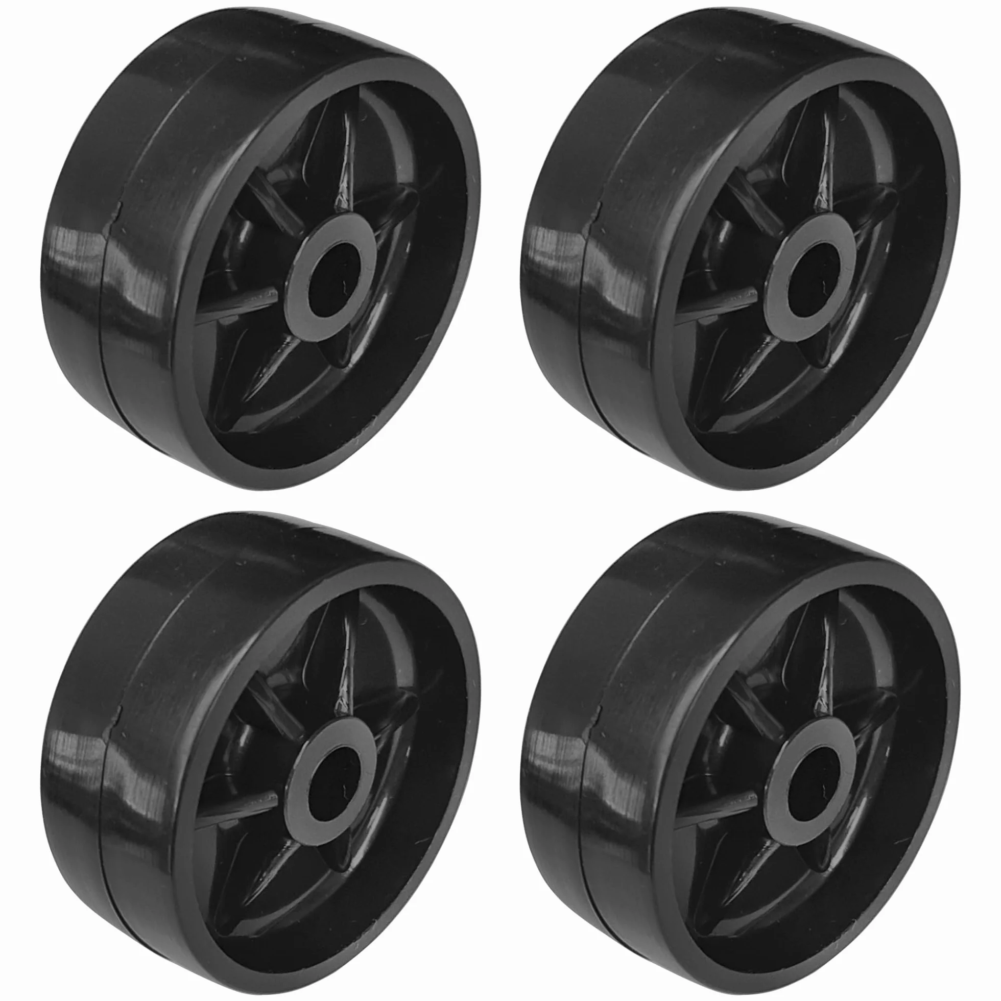 cyclingcolors 4 x koła plastikowe 38 mm czarne kółka twarde meble wózek mała szafa szuflada łóżko drzwi przesuwne