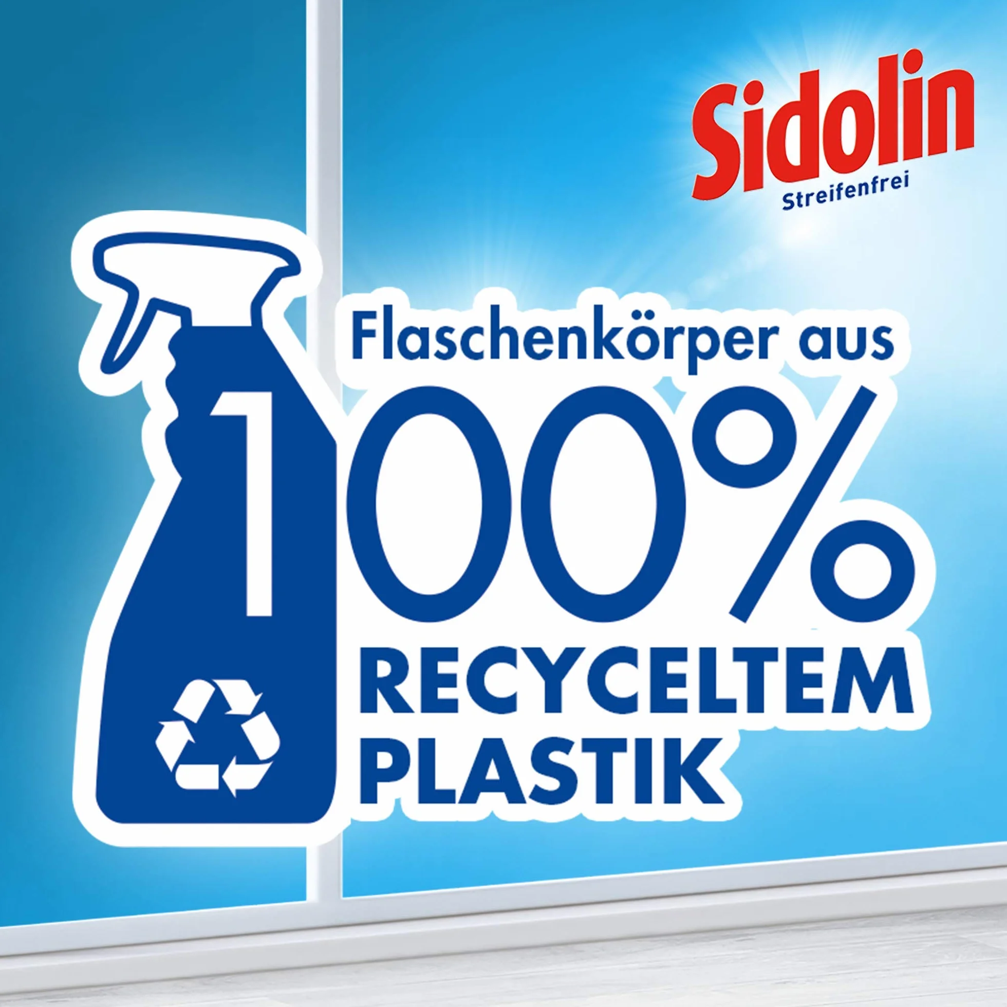Sidolin Środek do czyszczenia powierzchni, butelka z rozpylaczem, zapewnia połysk na ponad 25 powierzchniach z technologią płynnego szkła, 500 ml (1 opakowanie)