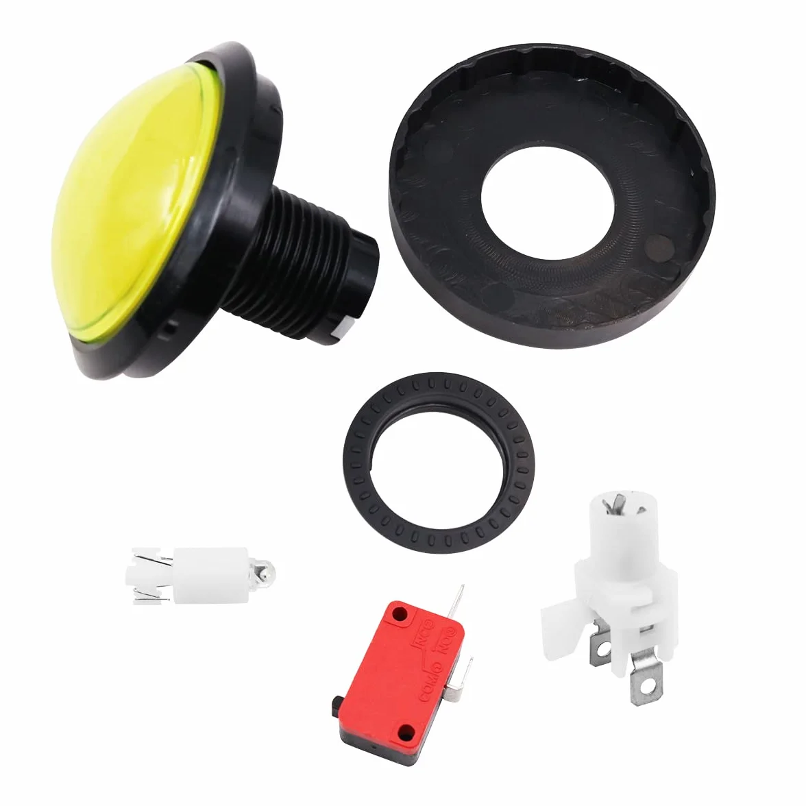 5 szt. 12 V LED podświetlane przyciski gigantyczny przycisk Enter 5 kolorów duży przycisk do zręcznościowej muzyki DJ tańczącej maszyny - średnica 60 mm