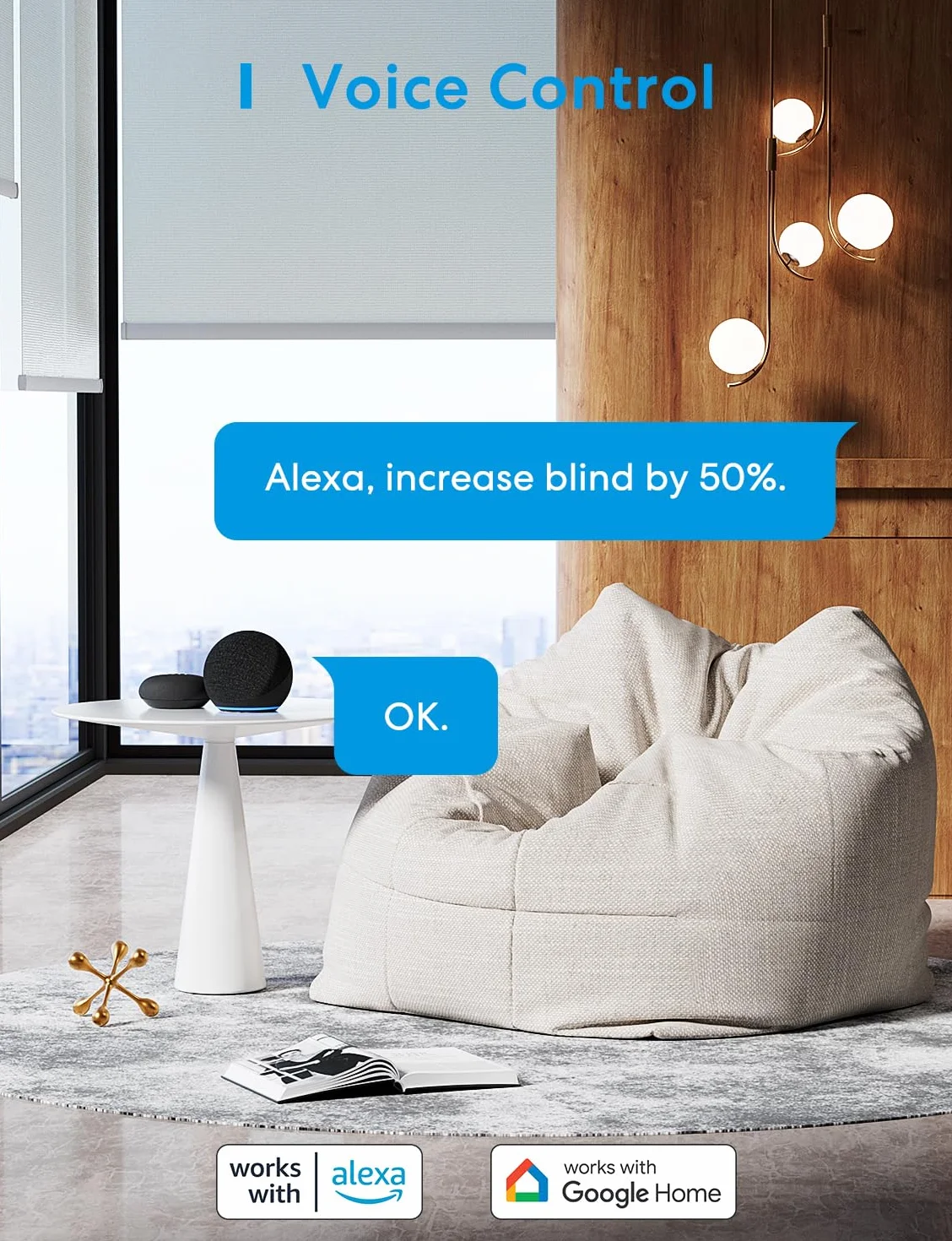 Meross Przełącznik WiFi do rolet (NEUTRALNY PRZEWÓD WYMAGANY), przełącznik dotykowy do kurtyny okiennej Kompatybilny z Alexa, Google Home i SmartThing, Niekompatybilny z HomeKit [Klasa energetyczna A+++]