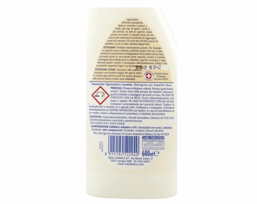 ChanteClair Odtłuszczacz uniwersalny o zapachu Lawendy, 600ml