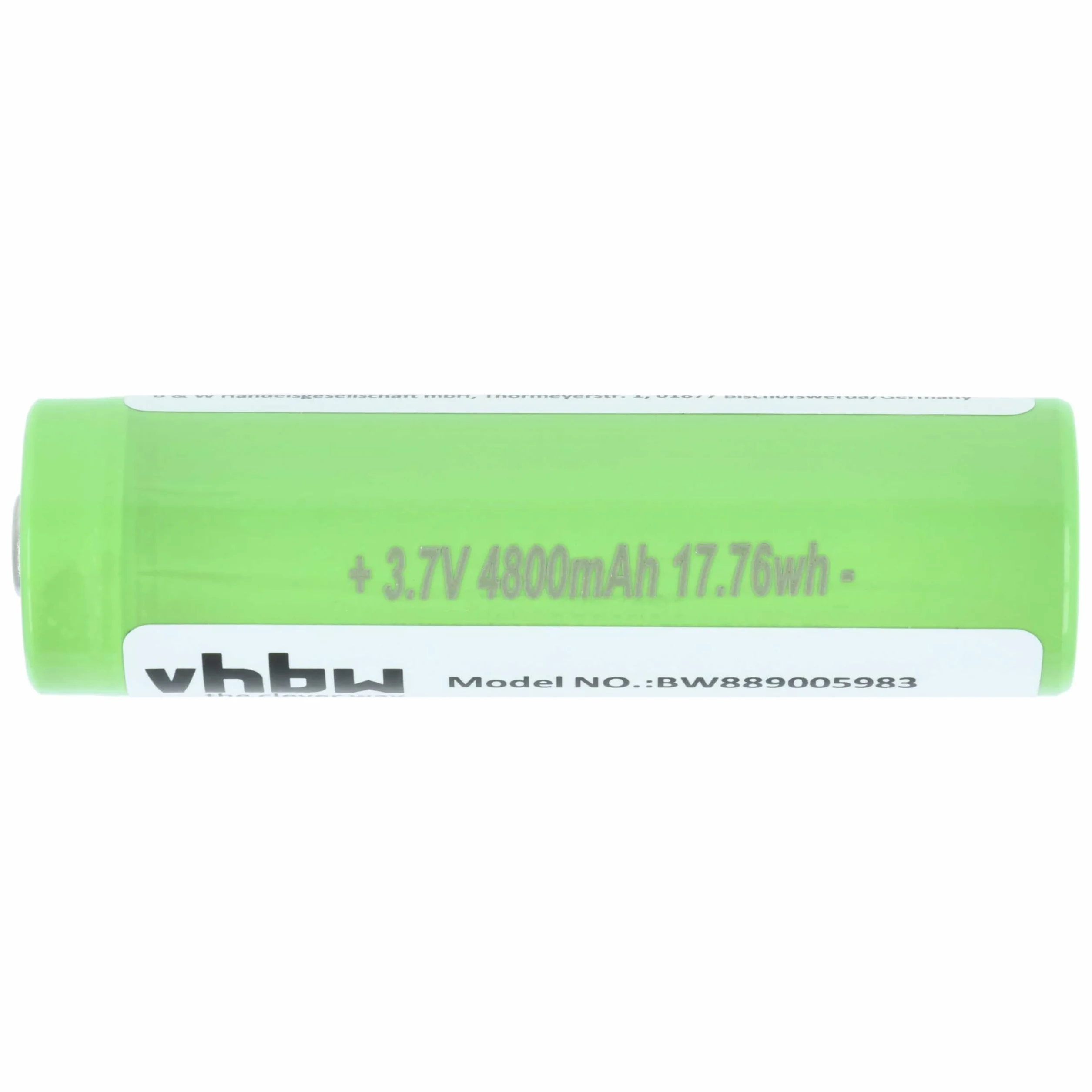 vhbw Bateria zamienna do Ledlenser 2S1P, 502262 do latarki czołowej (4800 mAh, 3,7 V, litowo-jonowa)