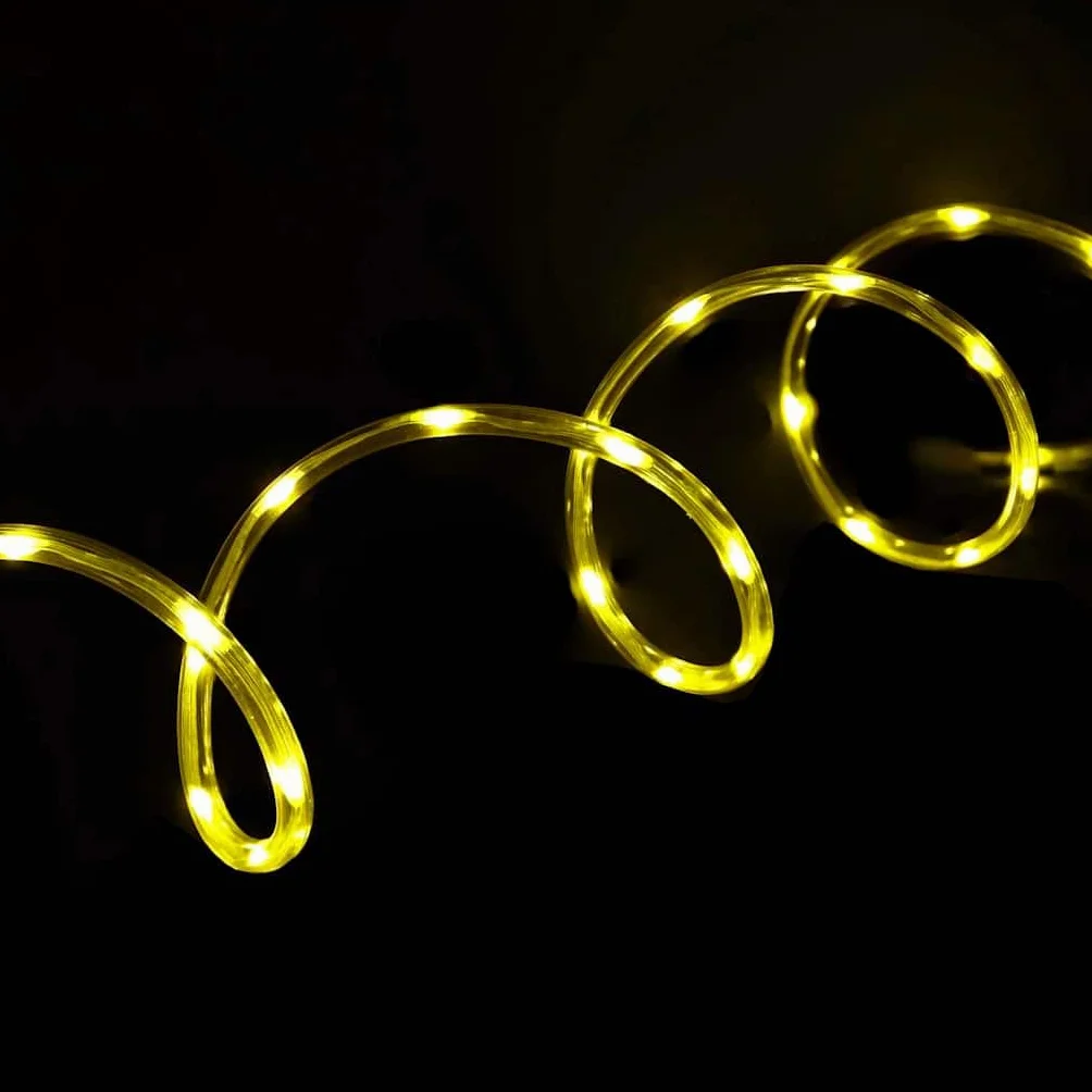vidaXL Lina świetlna z 240 diodami LED Ciepła biel 10 m PVC, Oświetlenie LED, elastyczne lampki na żyłce, dekoracyjne świetlne akcenty, do domu i ogrodu, idealne na Święta