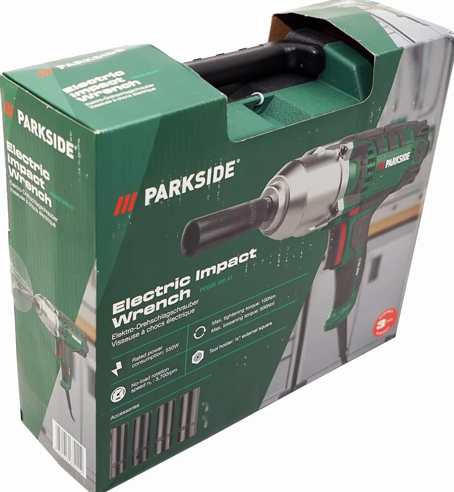 HEADNMORE Bundle – PARKSIDE 1/2" elektryczna wkrętarka udarowa PDSSE 550 breloczek do kluczy