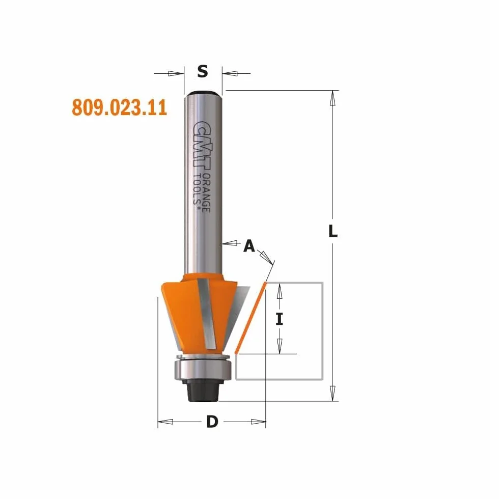 CMT Orange Tools 910.260.11 – truskawkowa rurka 45 stopni HM S 8 D 27 x 5,5