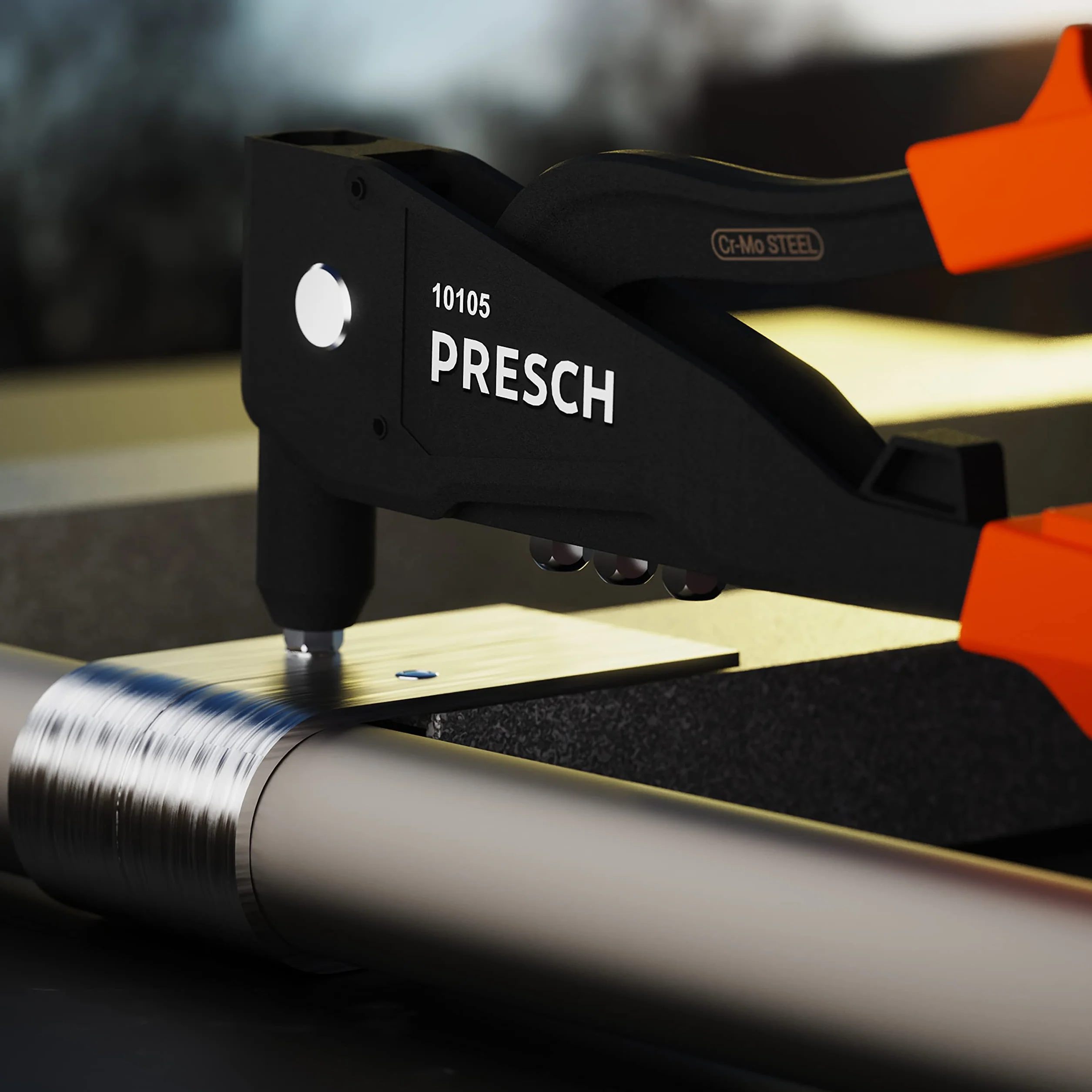 Presch Pistolet do nitów - Solidny, profesjonalny pistolet do nitów - Nitownica z ergonomicznym uchwytem do nitów zrywalnych - Stal Ø 2,4, 3,2, 4,0 mm i stal aluminiowa do 4,8 mm