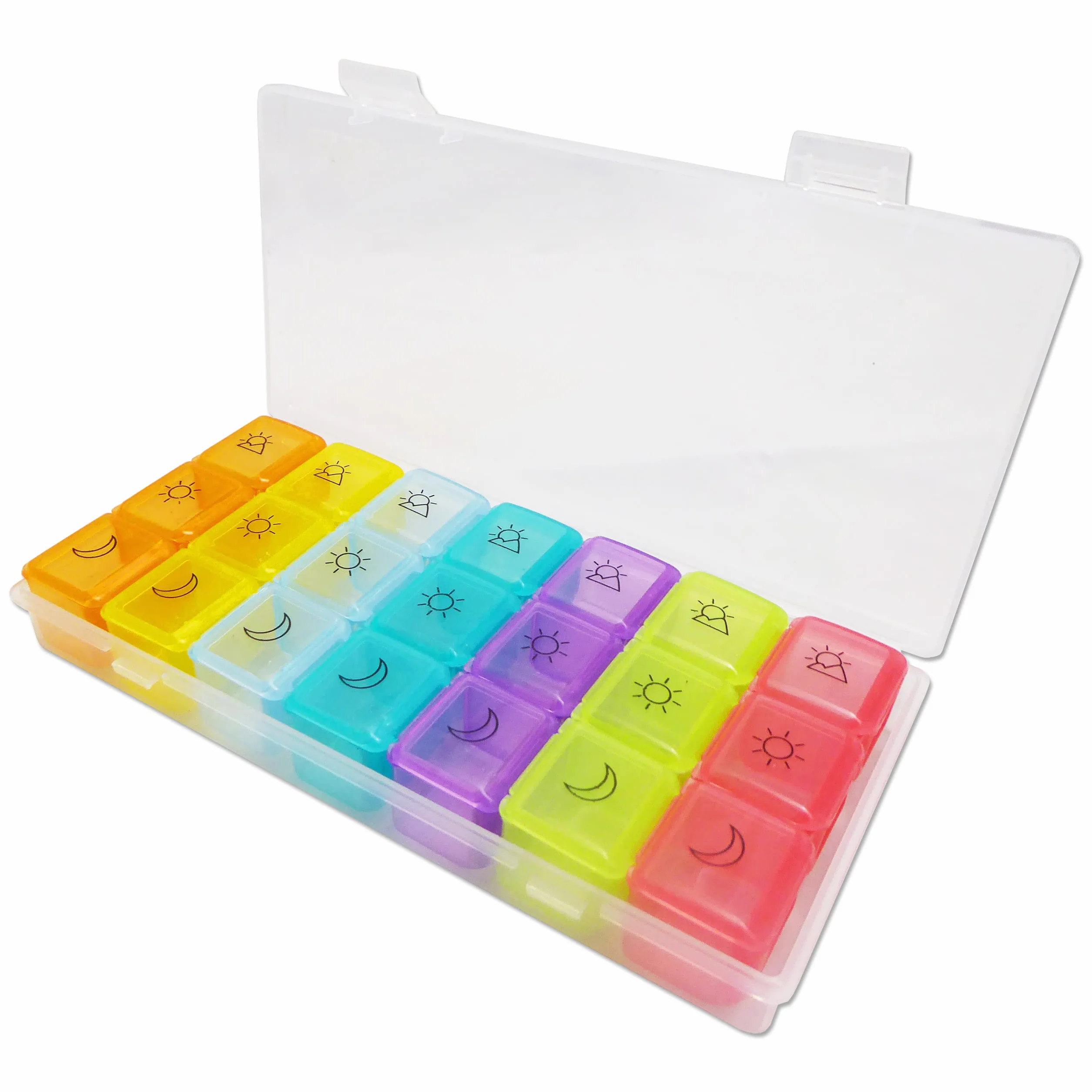 Pudełko na tabletki 7-dniowe etui do przechowywania leków z 21 przegródkami
