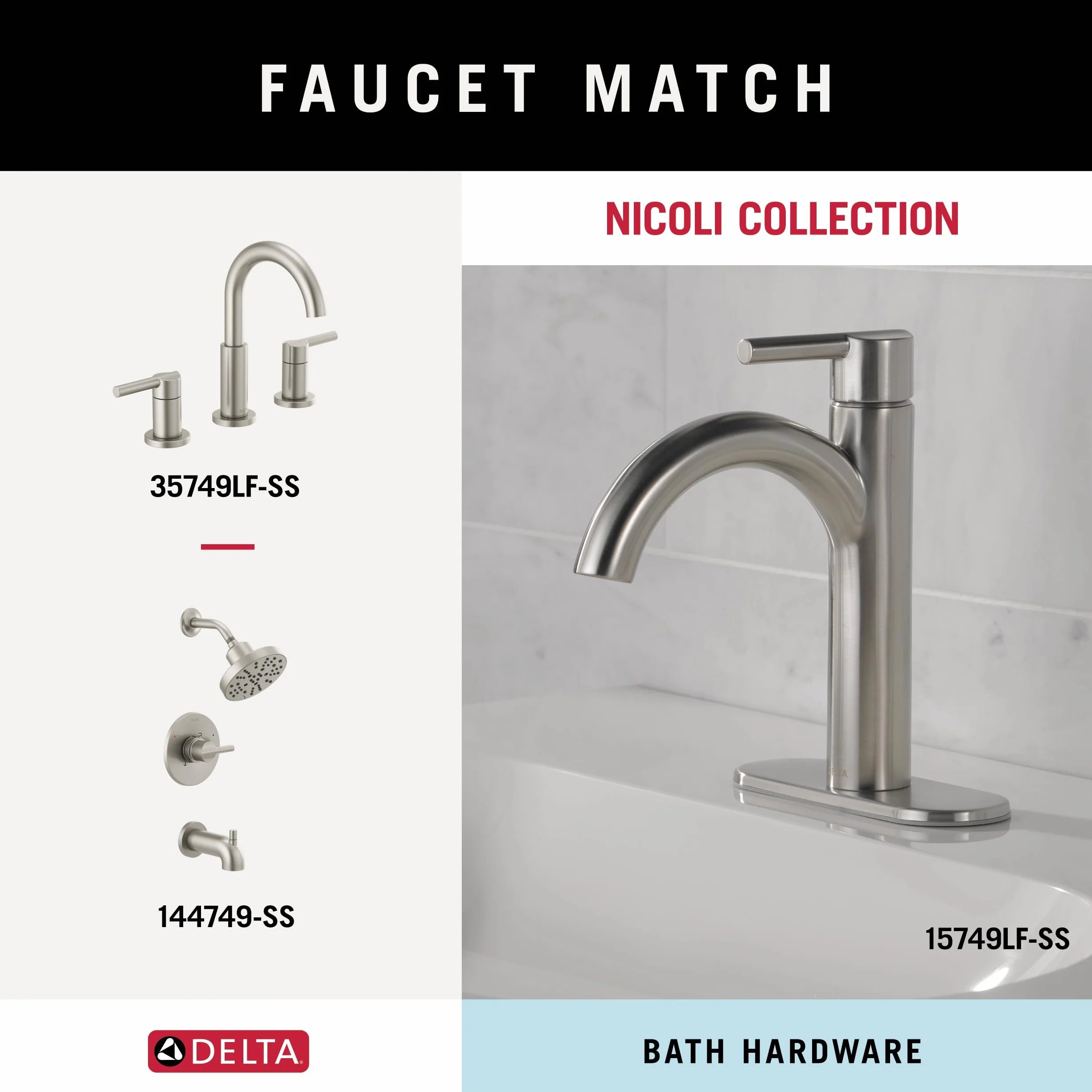 Delta NIC46-DN Nicoli Towel Ring, SpotShield Brushed Nickel