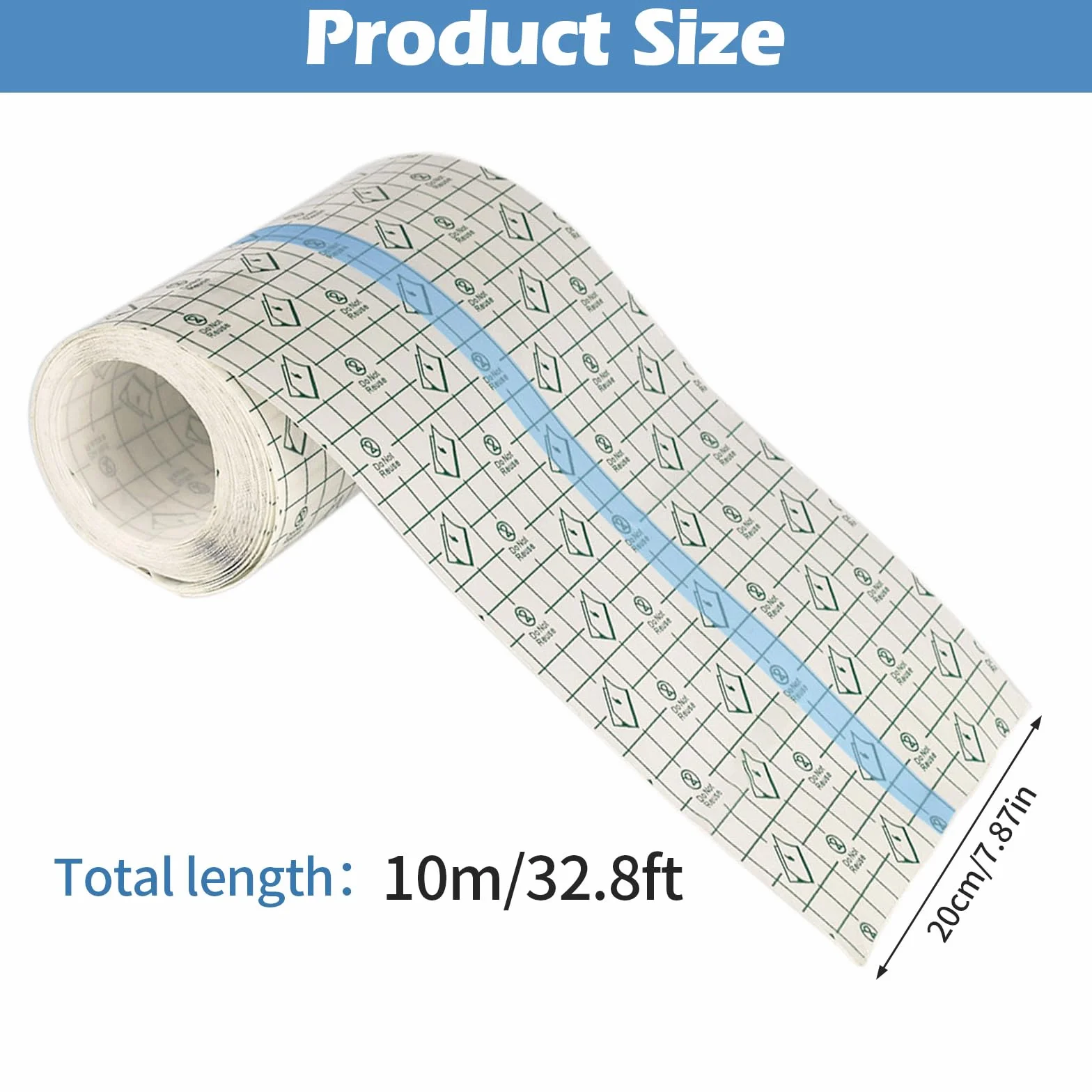 Wodoodporny plaster prysznicowy folia PU przezroczysta taśma klejąca duża rolka bandaża mocna przyczepność