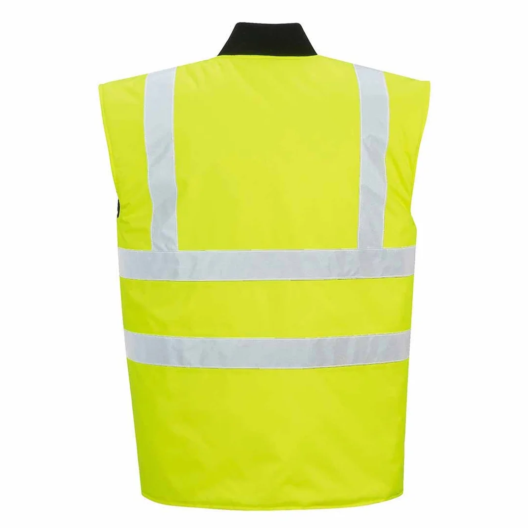 Portwest S469 Dwustronny Ostrzegawczy Ocieplacz, Żółty, Rozmiarowy L
