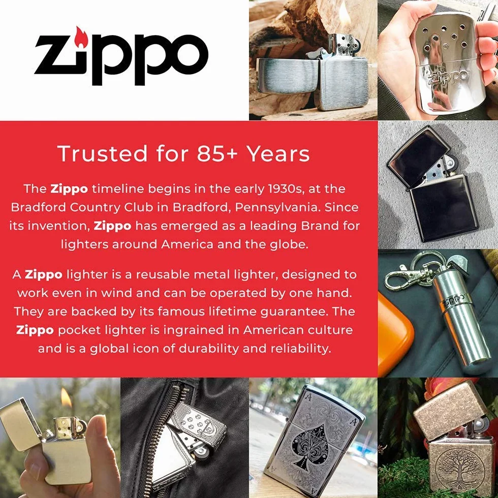 Zippo Wkład Gazowy do Zapalniczek Sztormowych, Double Flame Insert, Napełniany Gazem Butanowym, Pasuje do Wszystkich Klasycznych Obudów Zippo