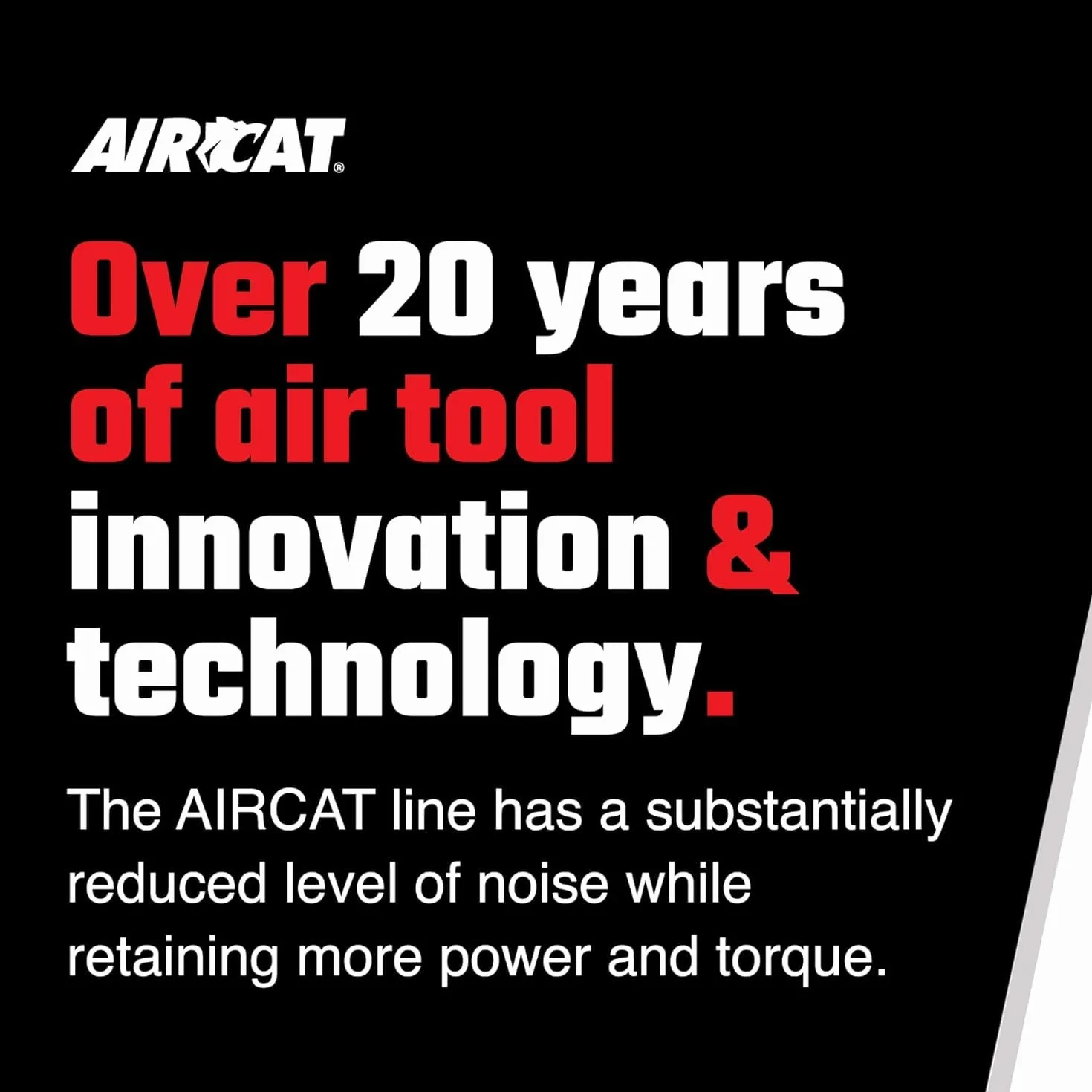 AIRCAT 1460-XL klucz udarowy z twardym uderzeniem, 1/5.1 cm, czarny