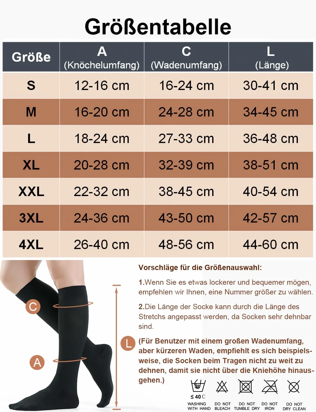 Skarpety kompresyjne 20-30 mmHg klasa 2 z zamkniętym palcem stopniowane wsparcie