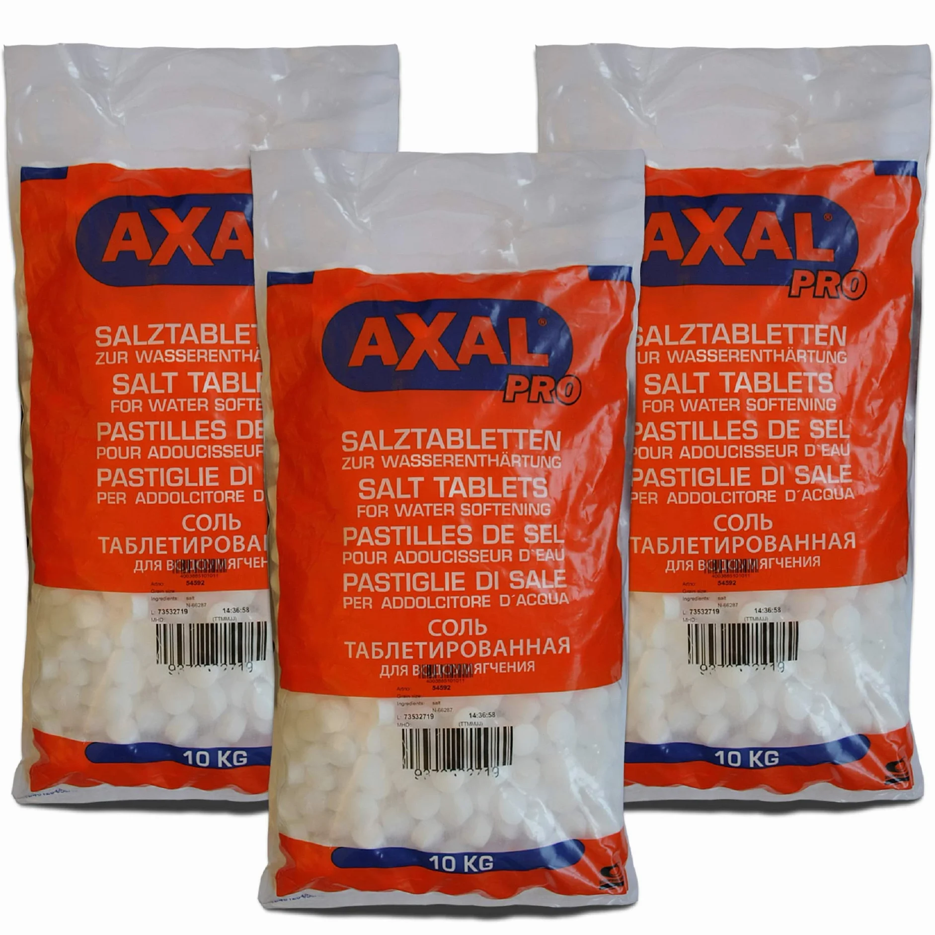 Axal Pro 30 kg solne tabletki sól regeneruj?ca 3 x 10 kg forma tabletek do zmi?kczania wody baseny