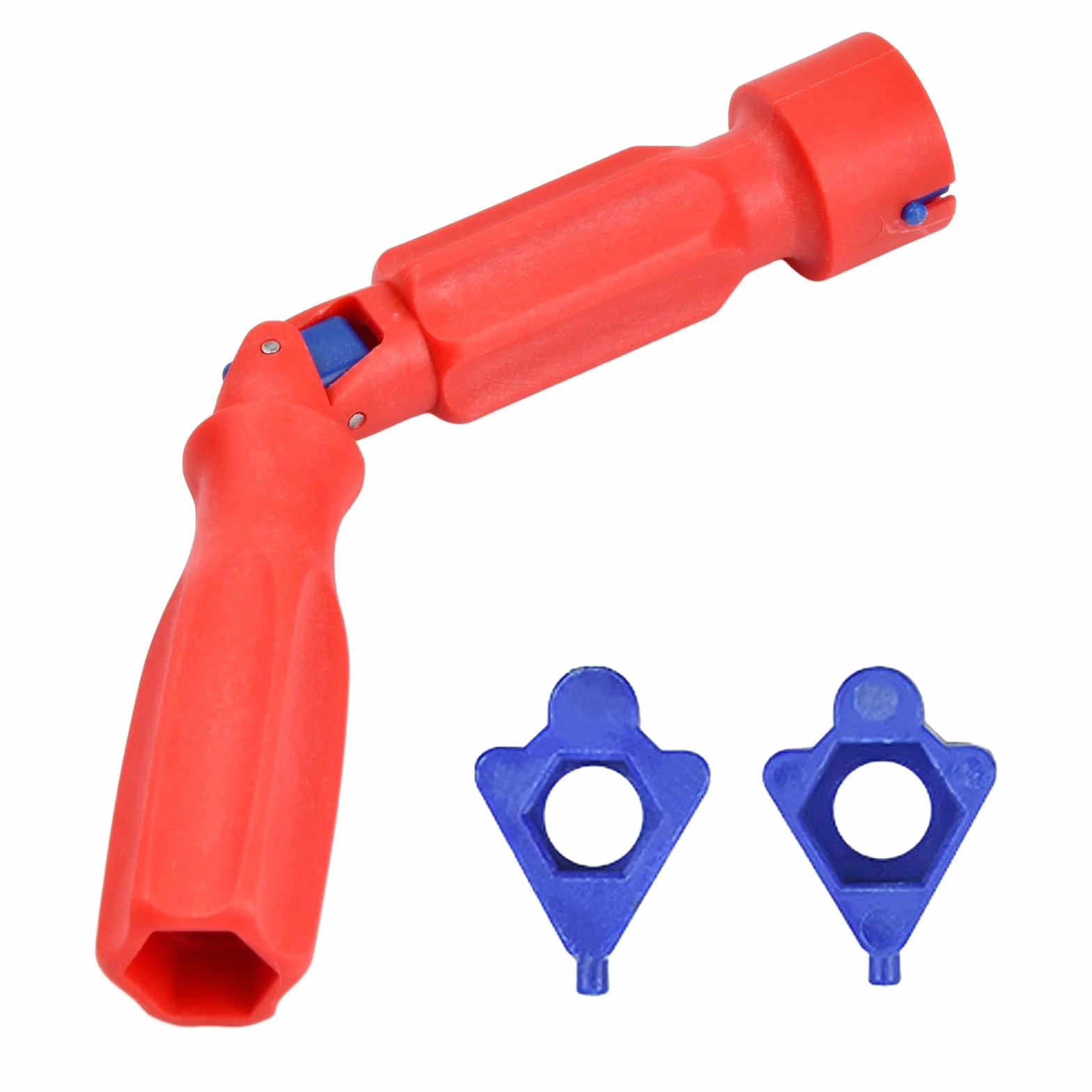 Uniwersalny klucz do instalacji sedesu WC, klucz do naprawy sedesu toaletowego, klucz do sedesu WC, plastikowy klucz montażowy sedesu WC, klucz do deski sedesowej 20 cm, czerwony klucz do