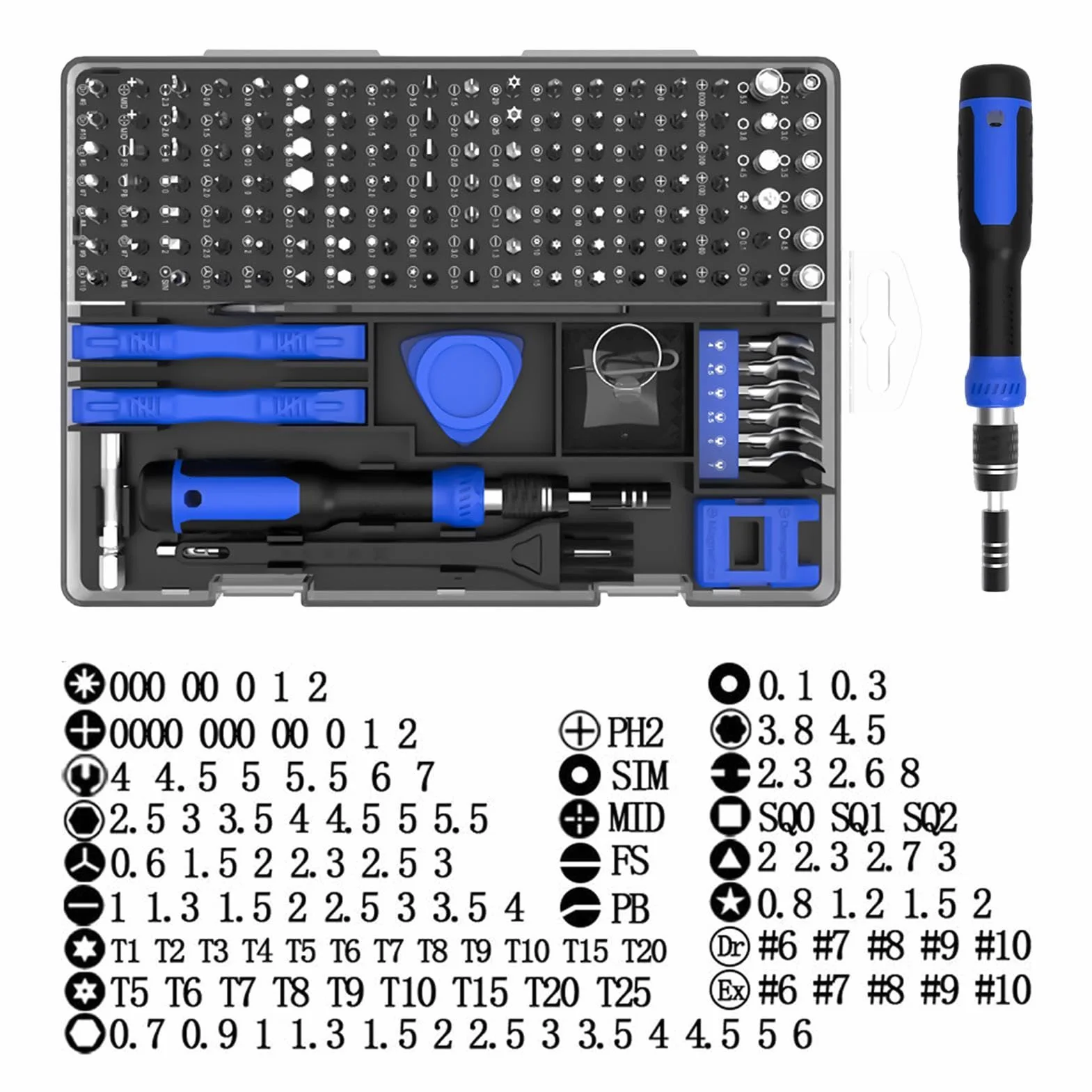 Elektryczny Zestaw Wkrętaków Ergonomiczne narzędzie naprawcze 160 w 1 z | Wielofunkcyjne Bity Śrubokrętowe Do telefonu, komputera, laptopa, urządzeń elektronicznych,