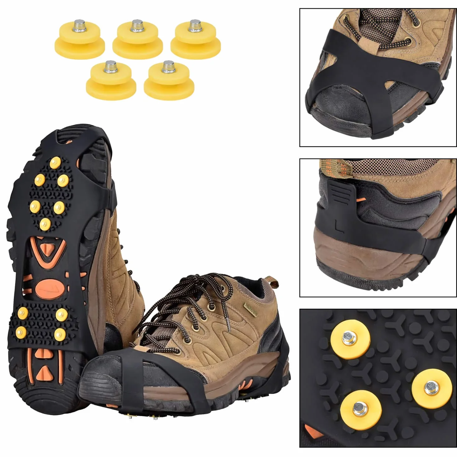 Aliglow Ice Snow Grips Over Shoe/Boot Traction Cleat Kolce Antypoślizgowe Obuwie
