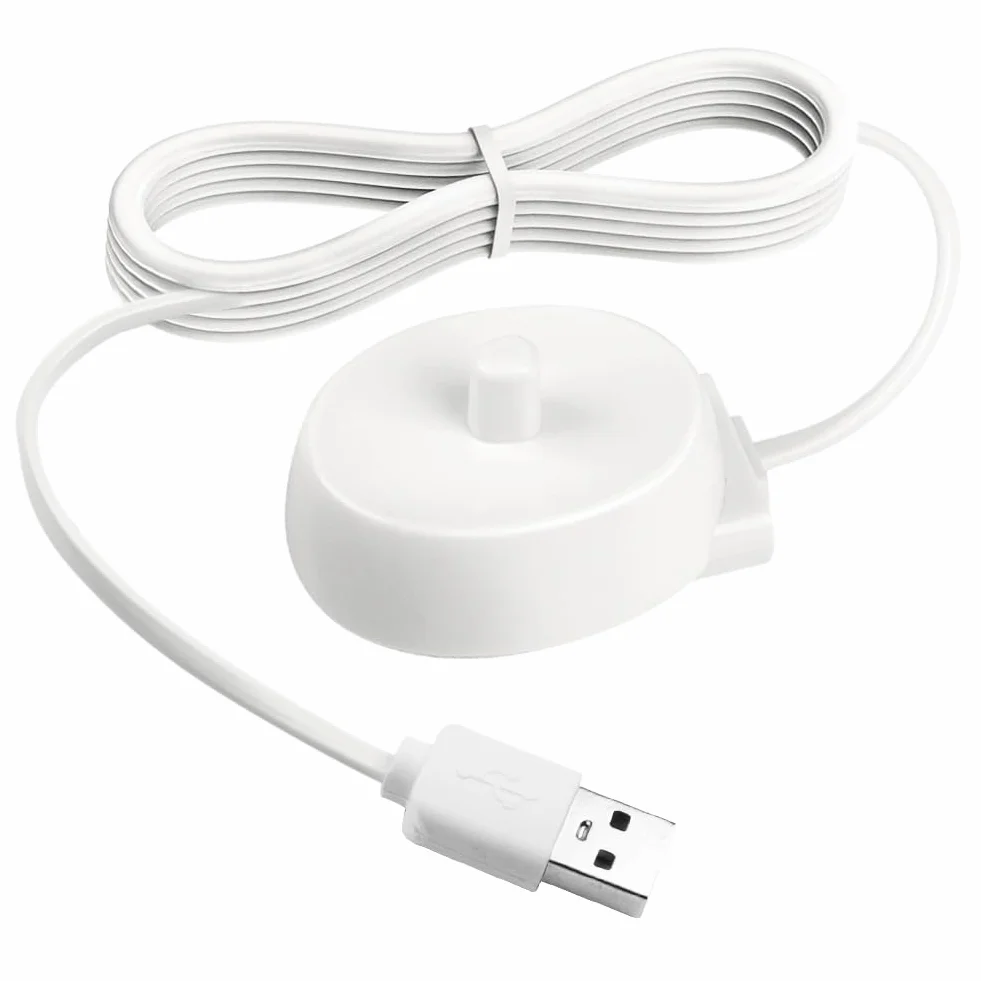 LOPHE Elektryczna ładowarka do szczoteczek do zębów, adapter do ładowania szczoteczek do zębów z indukcyjną podstawą ładującą, wodoodporna, przenośna, zapasowa ładowarka USB, podróżna ładowarka do