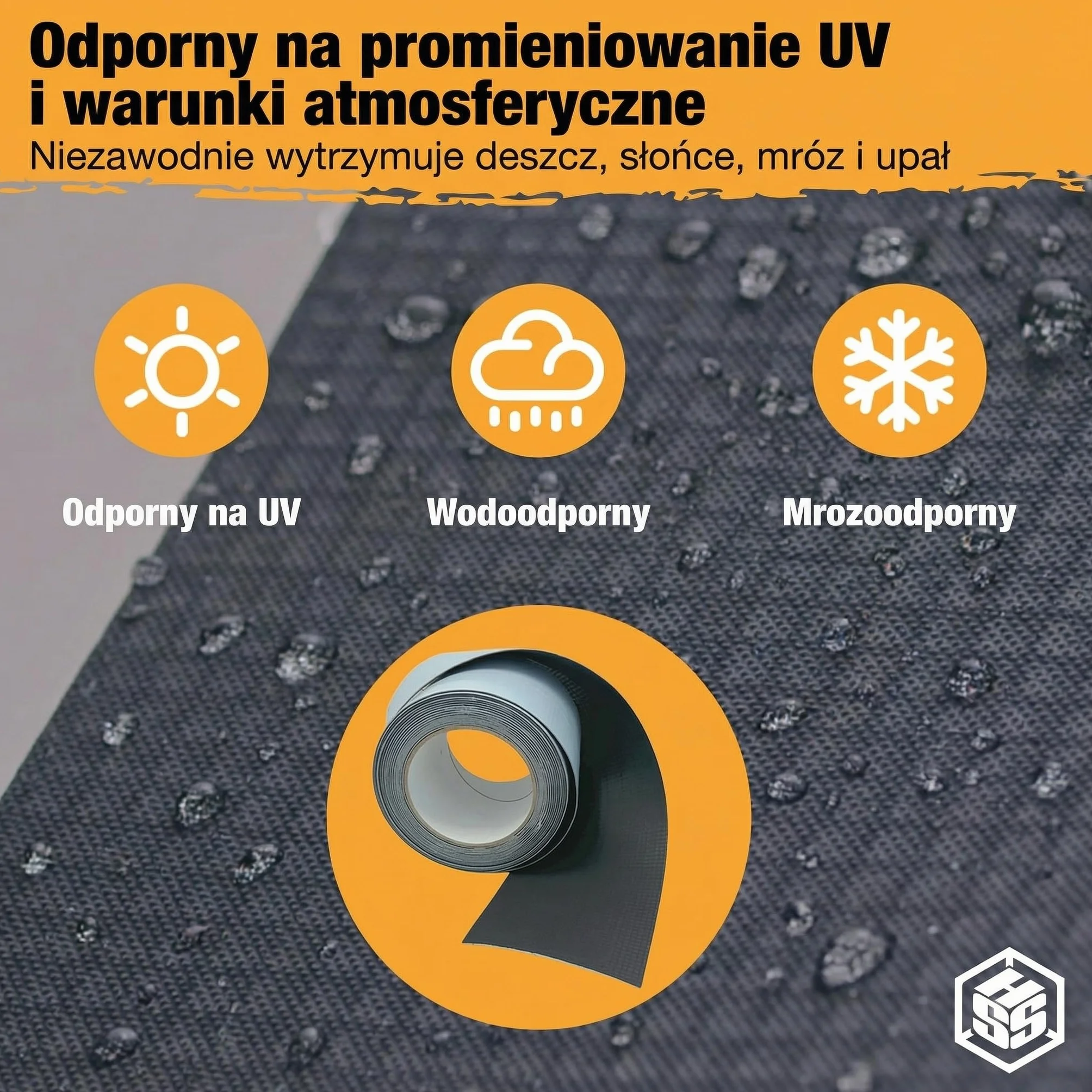 Taśma Butylowa EPDM 10cm x 5m Wodoodporna Naprawcza Dach Rynny Beton PVC Odporna na UV