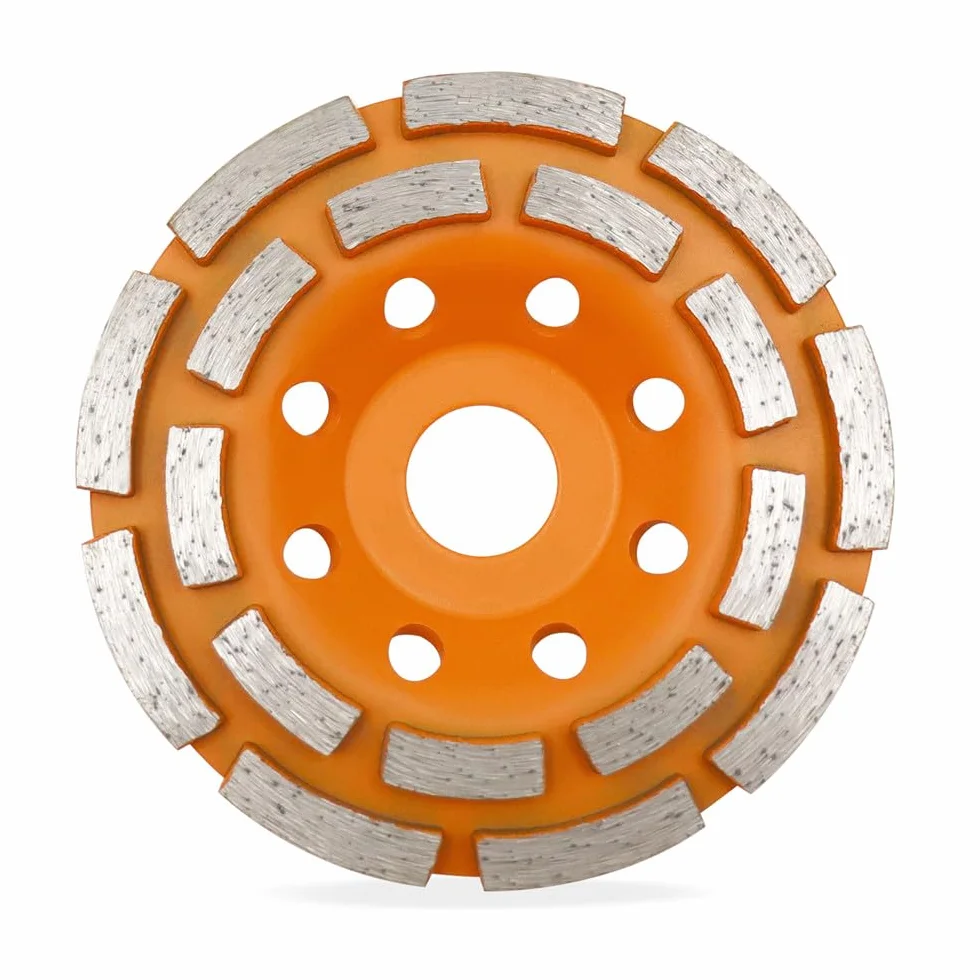 1 szt. 4,5"/Średnica 115 mm, prasowane na gorąco, dwurzędowe diamentowe ściernice garnkowe do betonu, muru, granitu, płyta szlifierska, 1 szt. 4,5"/Średnica 115 mm, 1