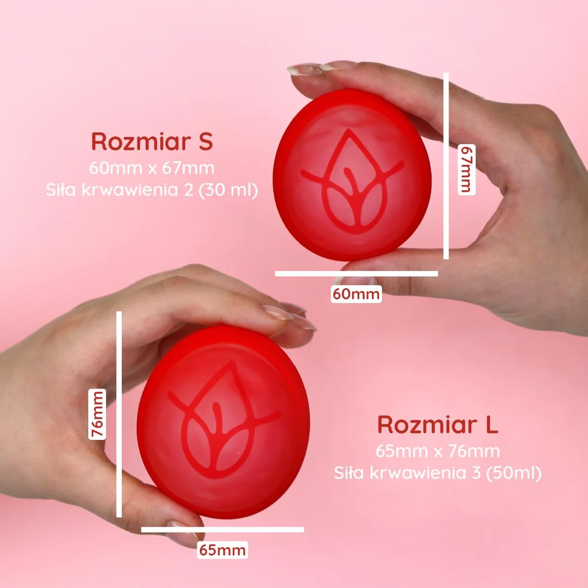 Krążek menstruacyjny MYLILY® zestaw 2 sztuk silikon medyczny
