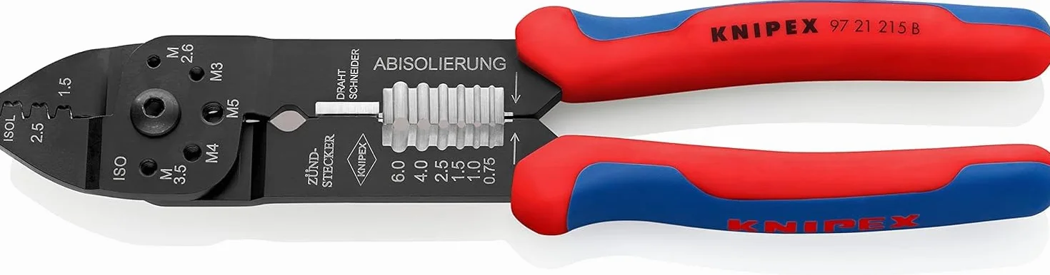 KNIPEX Szczypce do zagniatania lakierowana w kolorze czarnym z osłonkami wielokomponentowymi 230 mm, 97 21 215 B