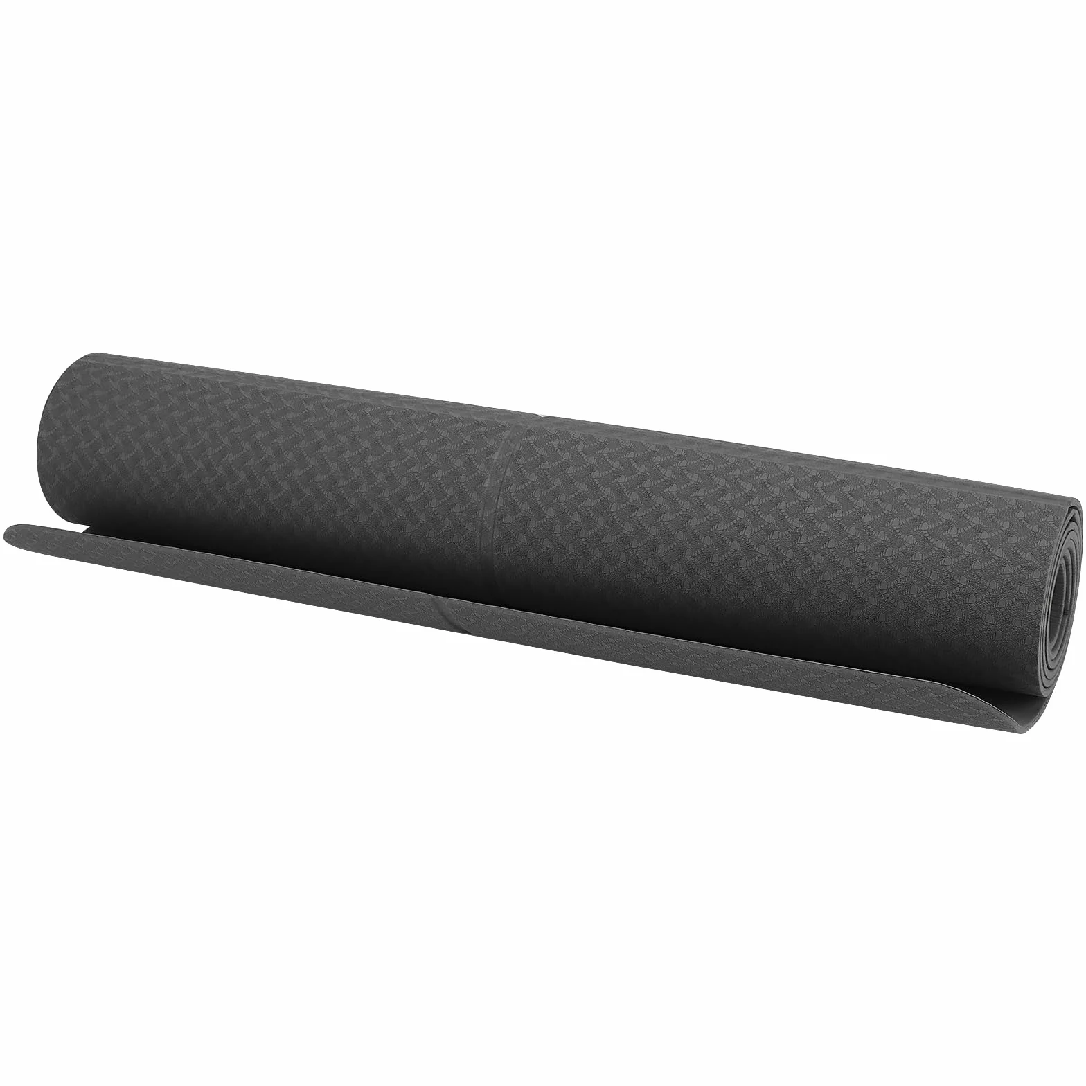Składana mata ochronna na podłogę, 183 x 61 cm, grubość 4 mm, szara, mata do fitnessu, mata fitness z materiału TPE do sprzętu sportowego, sprzętu fitness, bieżni, maty do jogi