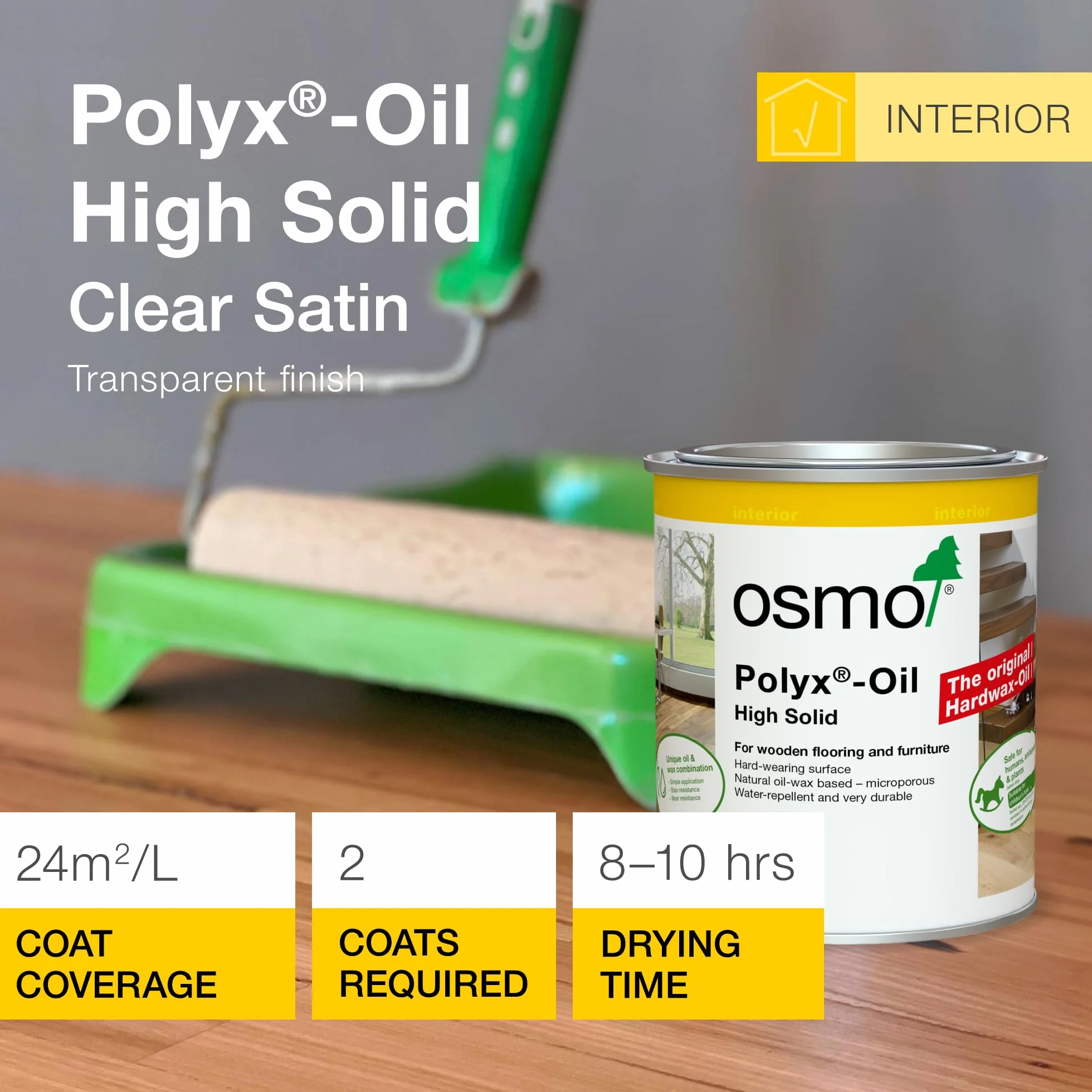 OSMO Olej z twardego wosku High Solid, 0,75 l, 3032 bezbarwny jedwabny matowy oryginalny
