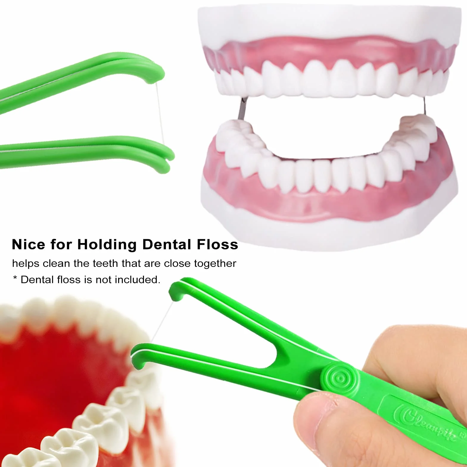 1 PC Uchwyt Dental Floss Pomo Higieny Jamy Ustnej Wykałaczki Uchwyt do Pielęgnacji Zębów Inteental Teeth Cleaning Tools-AZEM