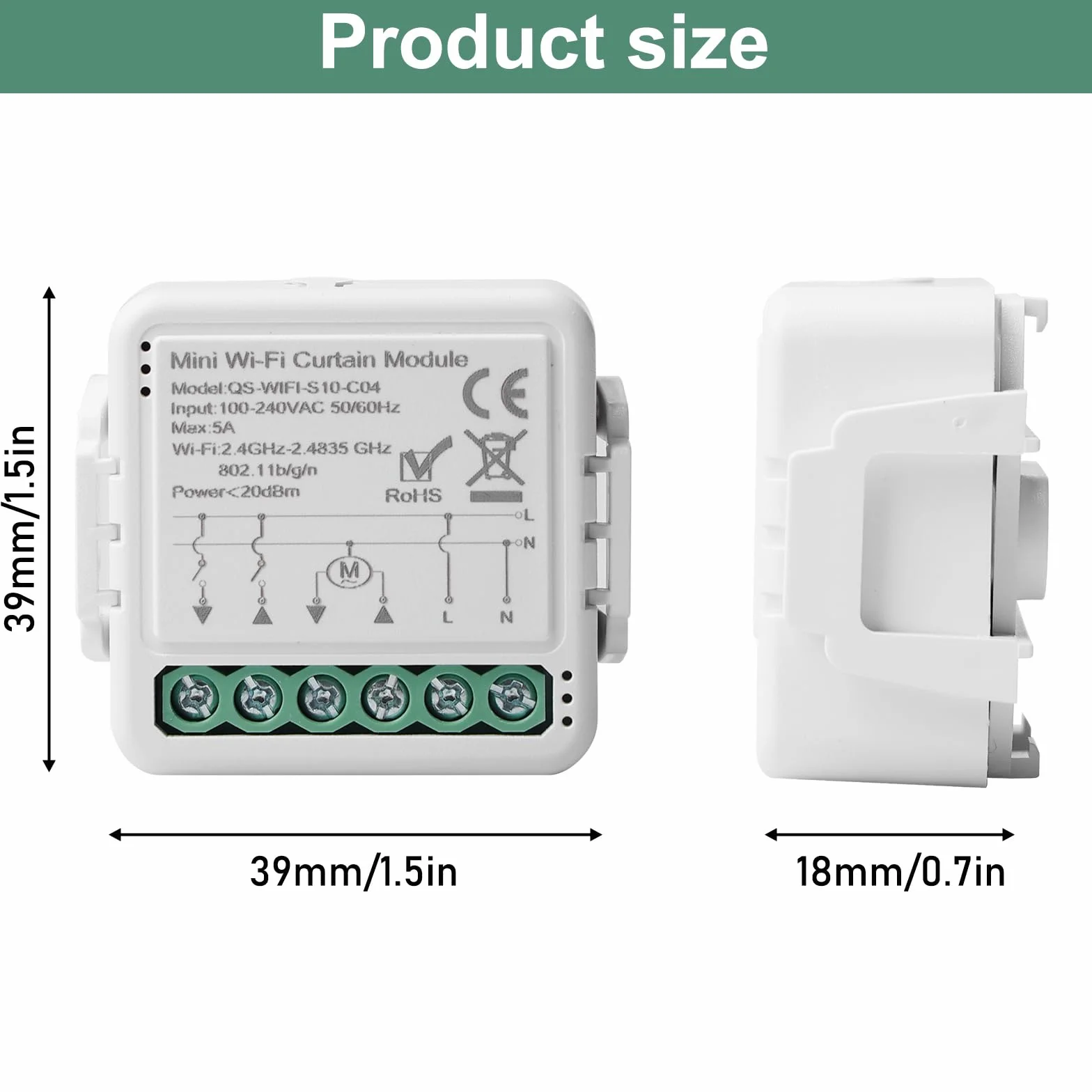 Inteligentny moduł przełącznika do rolet Tuya WiFi, sterowanie Alexa aplikacja, timer silnika