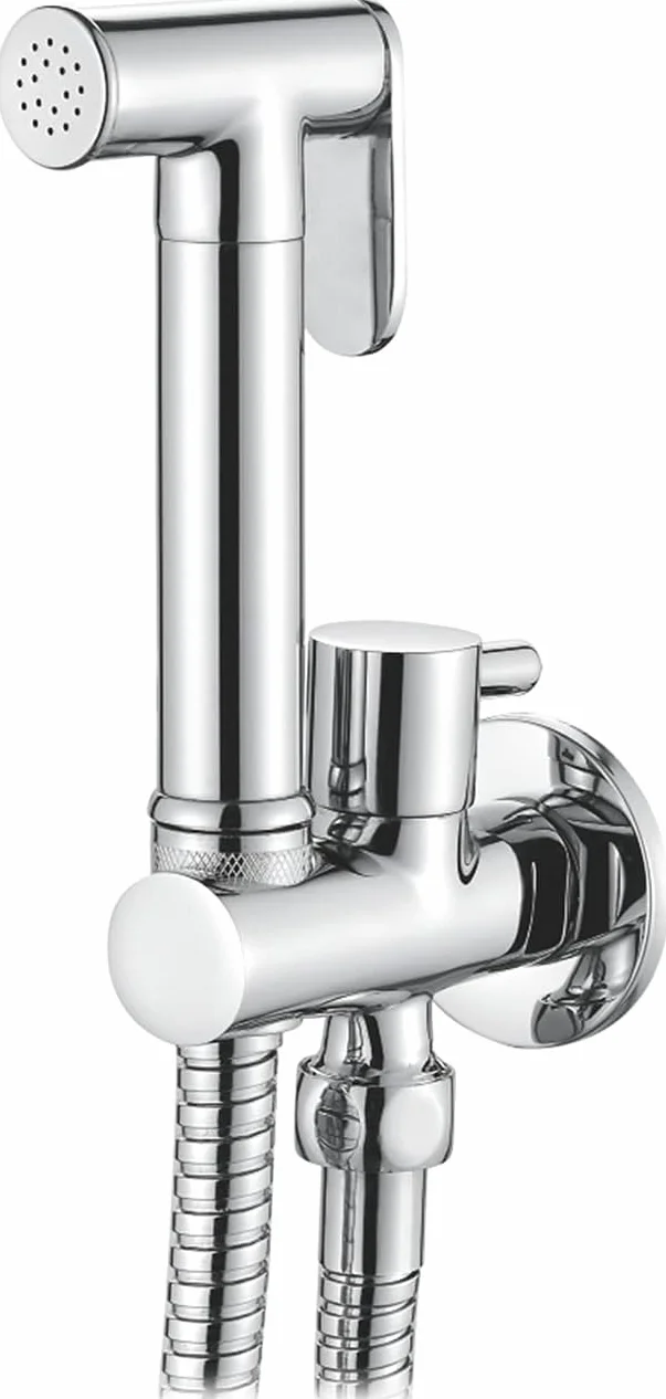 Ibergrif Bateria Jednouchwytowa Podtynkowa do Bidetu WC, Bateria Bidetowa do Wody Zimnej, Chrom, Kwadratowa, M22015R