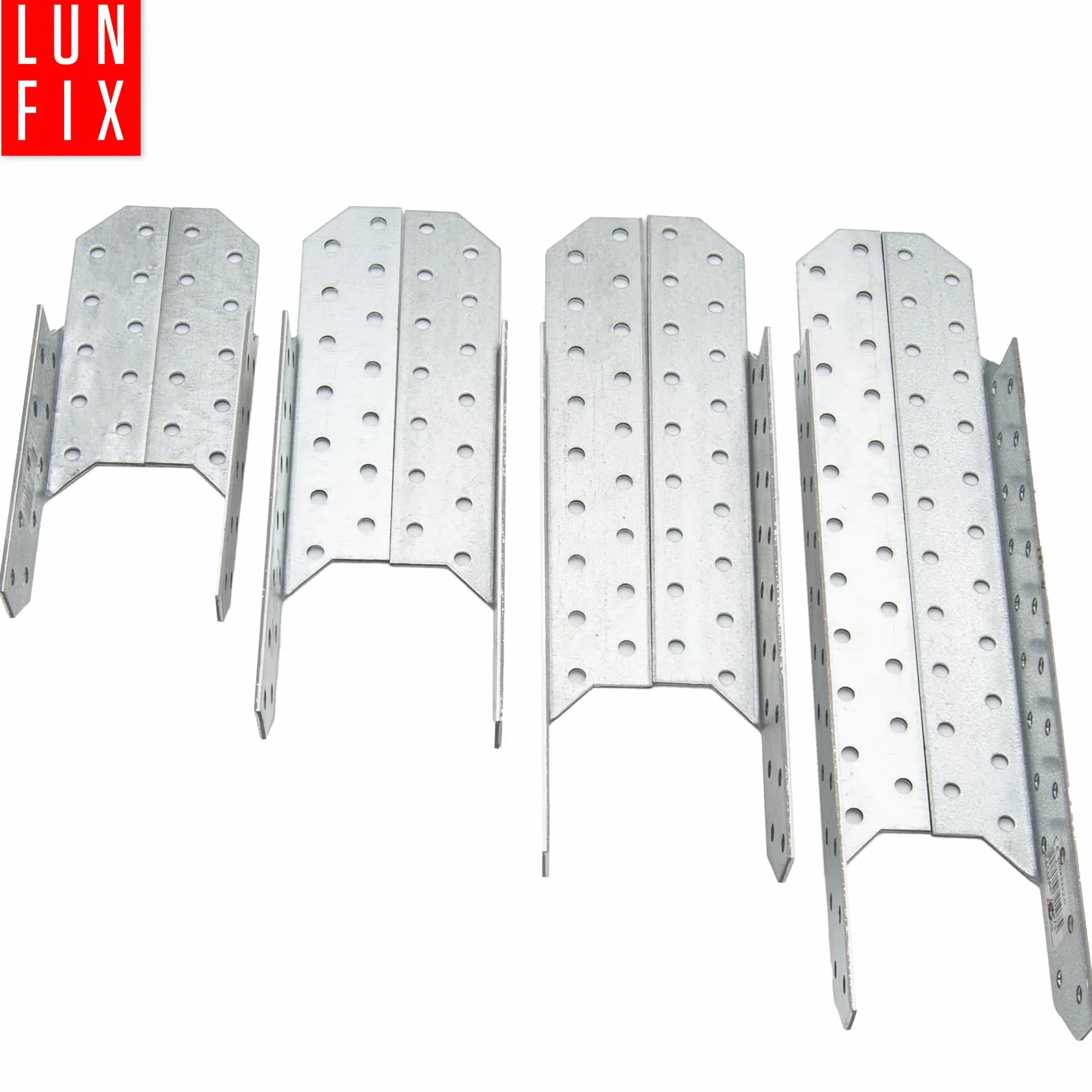 Kotwa do płatwi krokwi ocynkowana łącznik kątowy do dużych obciążeń łącznik belkowy 40 x 290 mm prawy zestaw 50 sztuk