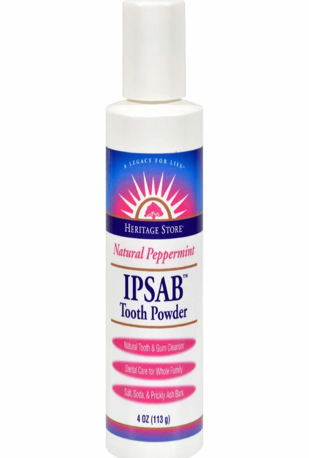 Heritage Products Ipsab proszek do zębów miętowy - 4 oz