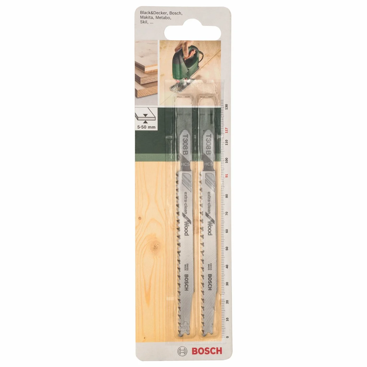 Bosch Brzeszczot do wyrzynarek, HCS, T 308 B Extra-clean for Wood