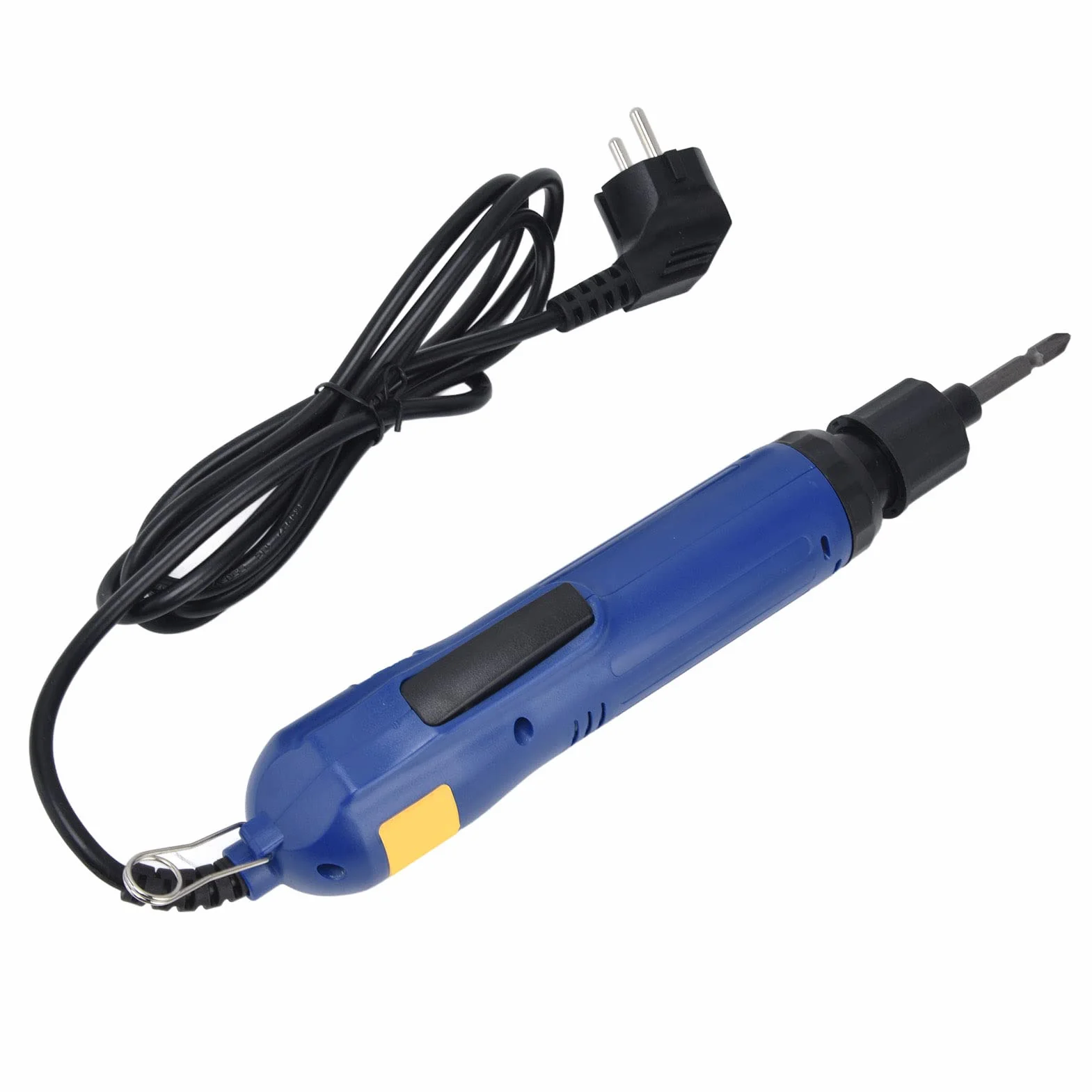 Zestaw wkrętaków elektrycznych, akumulatorowych, wkrętarek, bitów, wtyczka europejska, 220 V, prosta, sześciokątna wkrętarka elektryczna, wkrętak do wkrętarki z bitem 1/4 cala, do stali i drewna