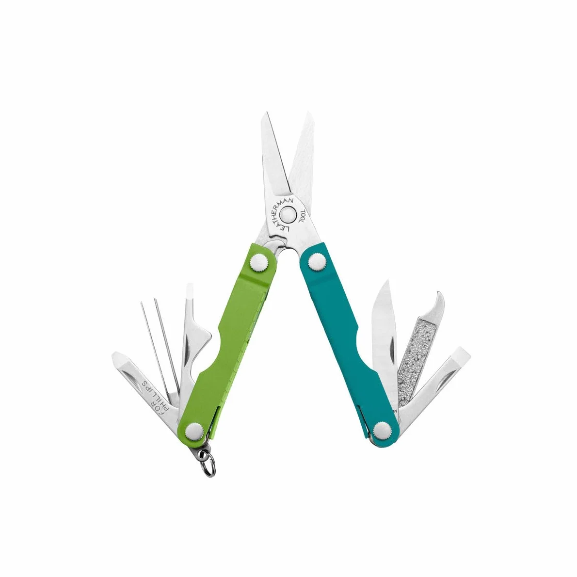 Leatherman Micra - Stalowe Narzędzie Wielofunkcyjne do Kluczy z Nożyczkami i 9 Narzędziami, Teal Twist