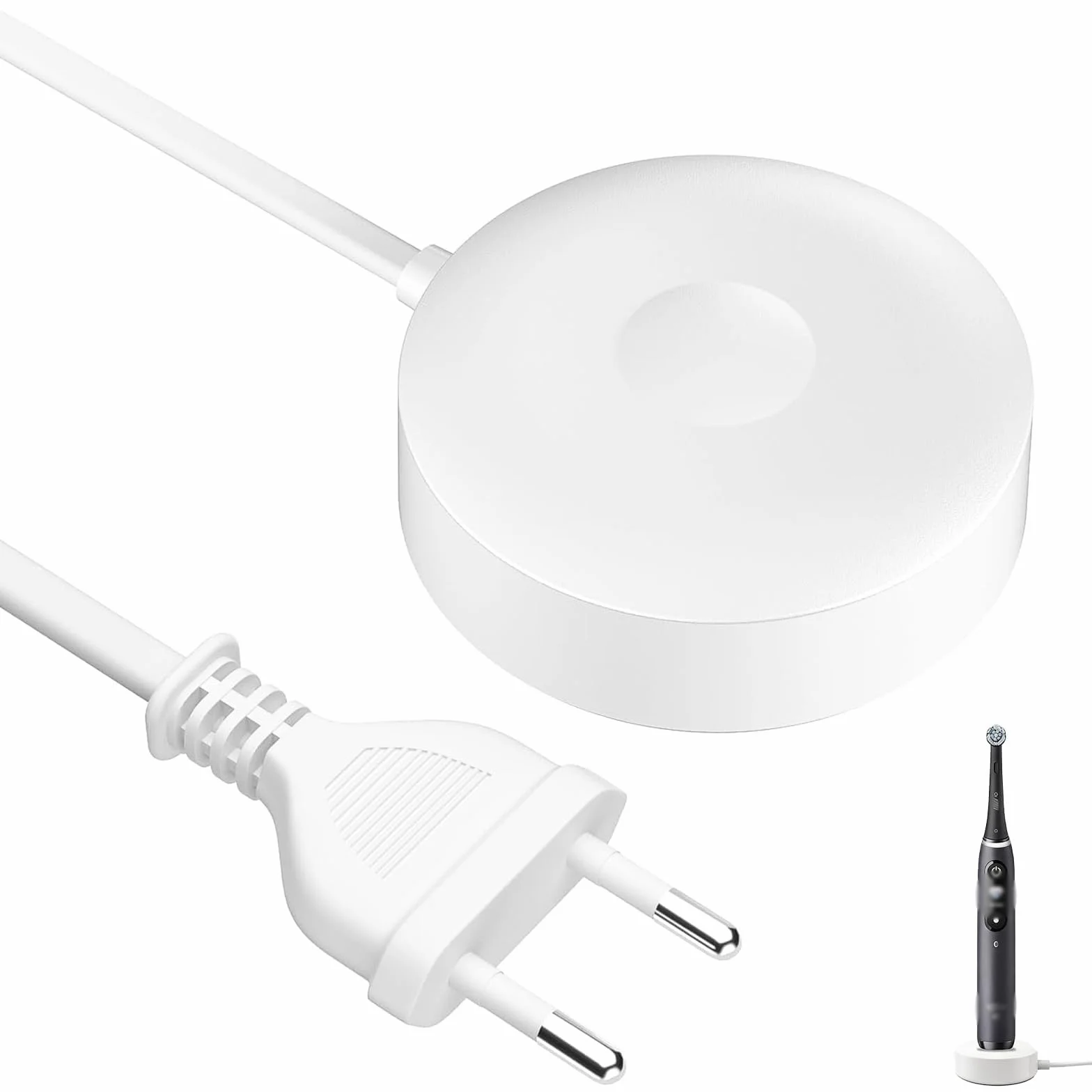 Stacja ładująca do Braun Oral-B IO Series 7, 8 i 9, indukcyjna ładowarka 3768 do elektrycznych piersi zębów, wodoodporna konstrukcja, kompatybilna i bezpieczna do użytku w łazience i w podróży