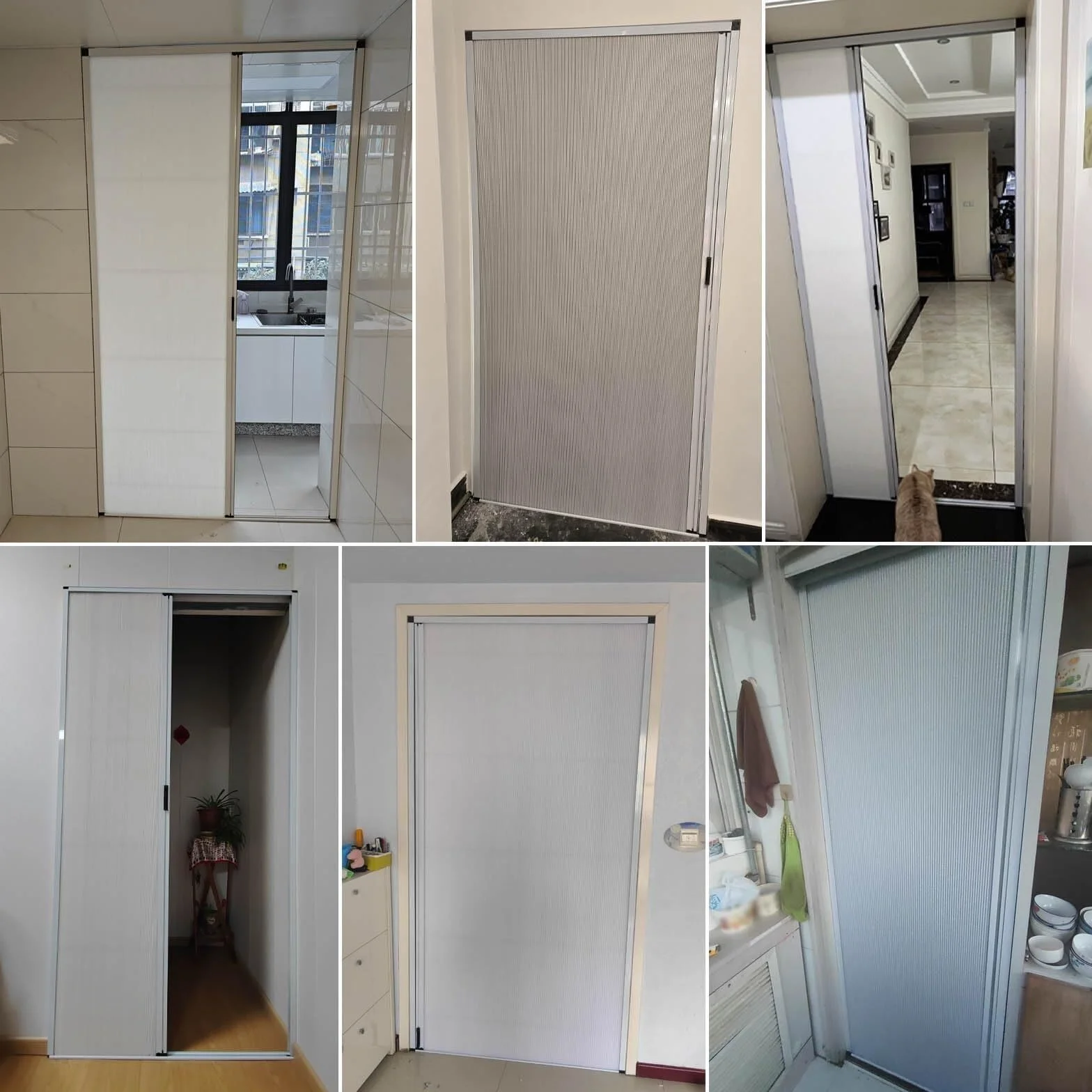 190, 200, 210, 220, 230, 240 cm, wysokie, niewidoczne, składane drzwi o strukturze plastra miodu, bez wiercenia, białe drzwi składane do szafy, kuchni, łazienki przesuwne drzwi składane (90 x 240 cm /