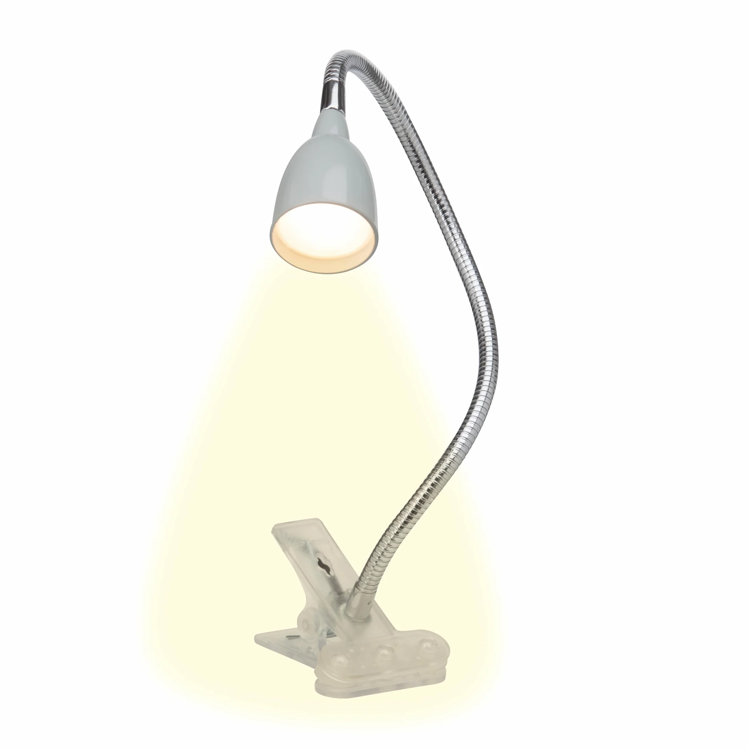 Brilliant Anthony LED lampa zaciskowa na biurko, 2,4 W, zintegrowana dioda LED, metal/tworzywo sztuczne, tytan G92936/11