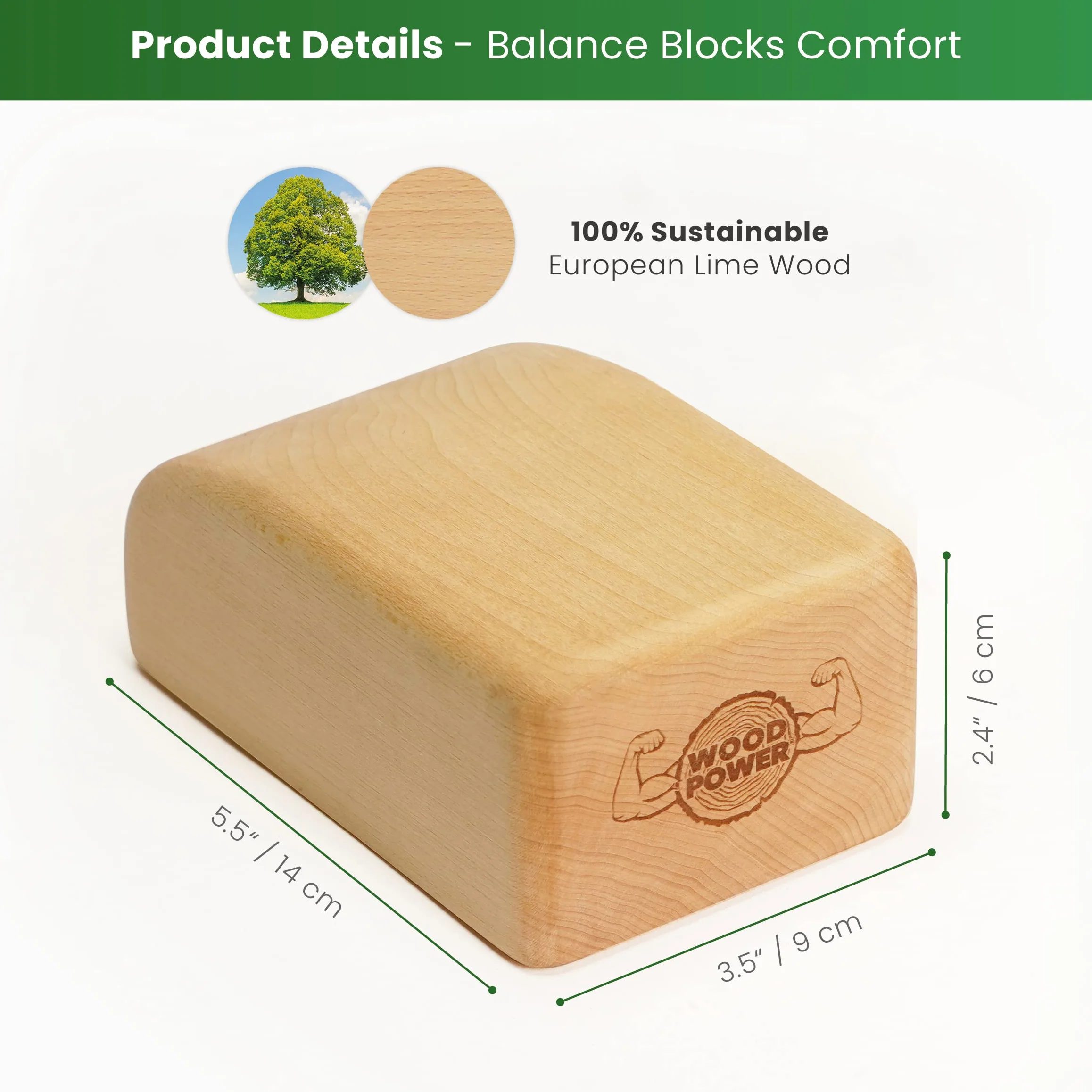 WOODPOWER® BalanceBlocks (Comfort Edition), klocki do stania na ręce i blok do jogi w jednym – wspierają nadgarstki podczas treningu bodyweight, gimnastyki, akrobatyki, jogi i wielu innych (2 sztuki)