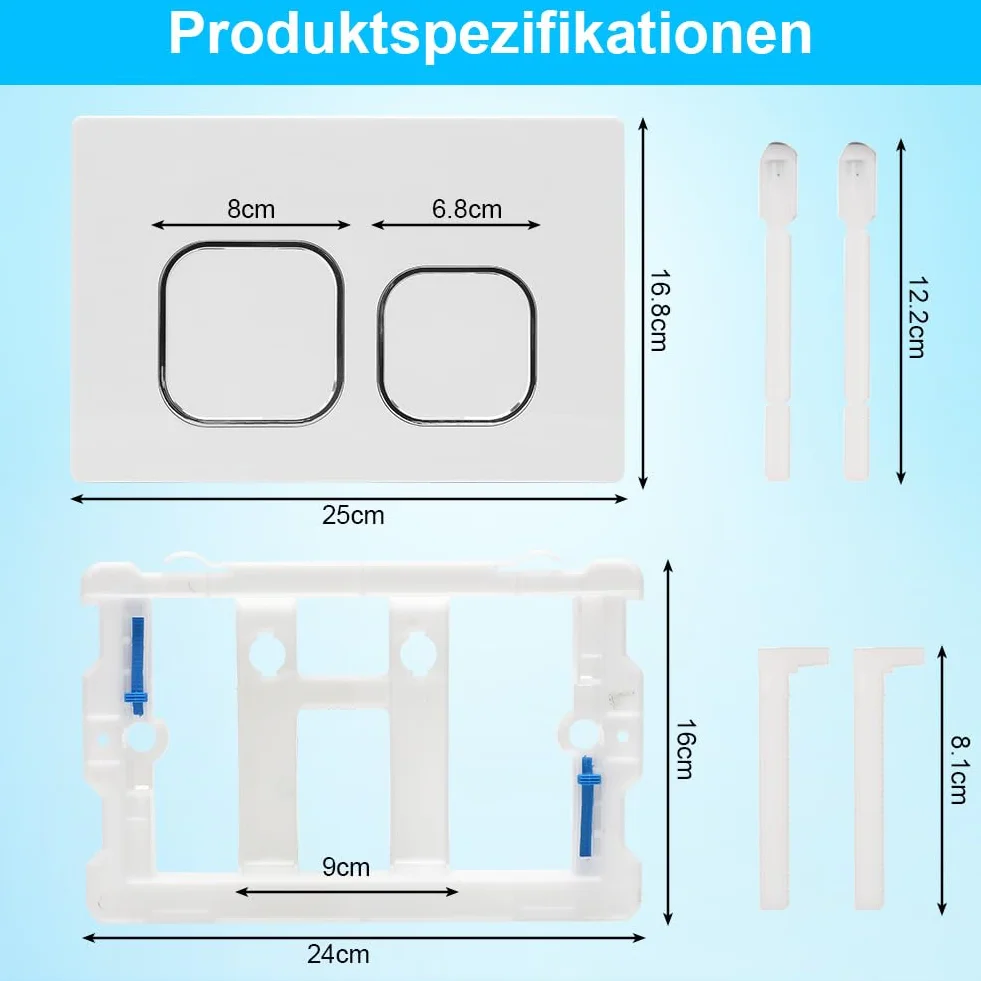 Przycisk WC Geberit Sigma UP300 UP320 podwójne spłukiwanie 243 × 162 mm biały