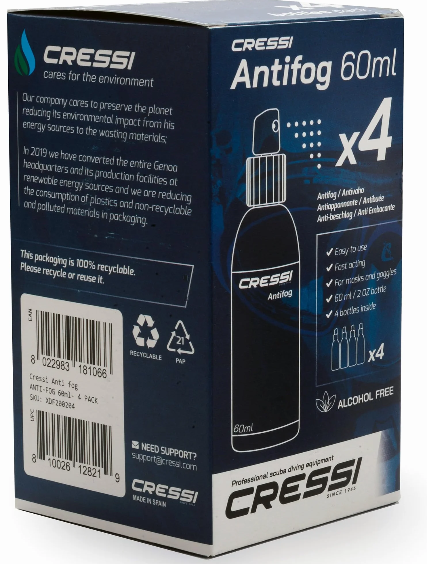 Cressi Premium Anti Fog do okularów do nurkowania