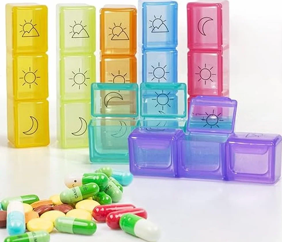 Billybath przenośny pojemnik na tabletki 3 przegródki leki witaminy