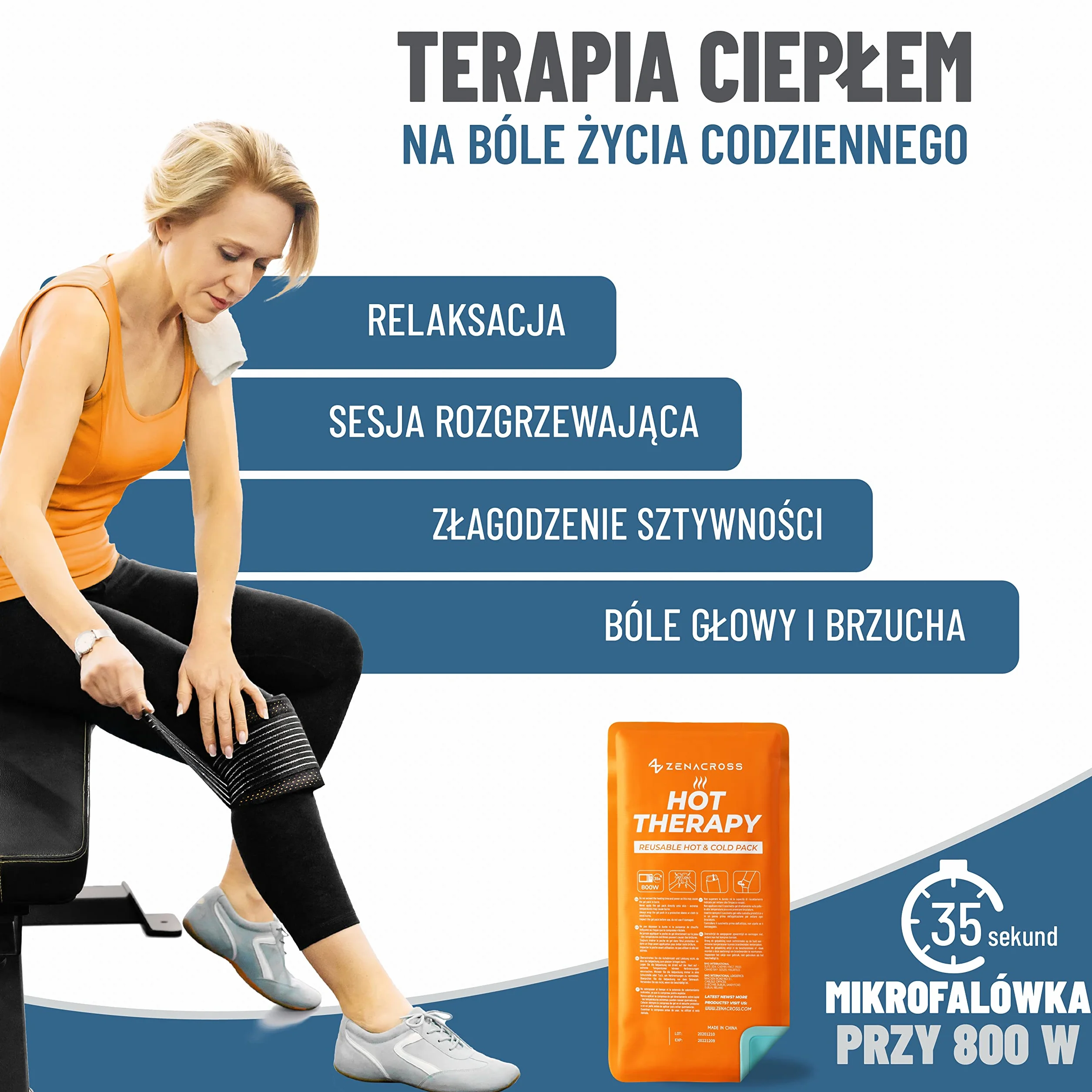 2x Żelowe Okłady Wielokrotnego Użytku - Gorące Zimne Żelowe Okłady Wielokrotnego Użytku - 2x Regulowana Poduszka Ciepła & Zimne Okłady Żelowe Kompresy - Możliwość Mikrofalowania Okładów Ciepła & Bezpieczne Zamrażanie - Wielokrotne Użycie Dla Wszystkich Cz
