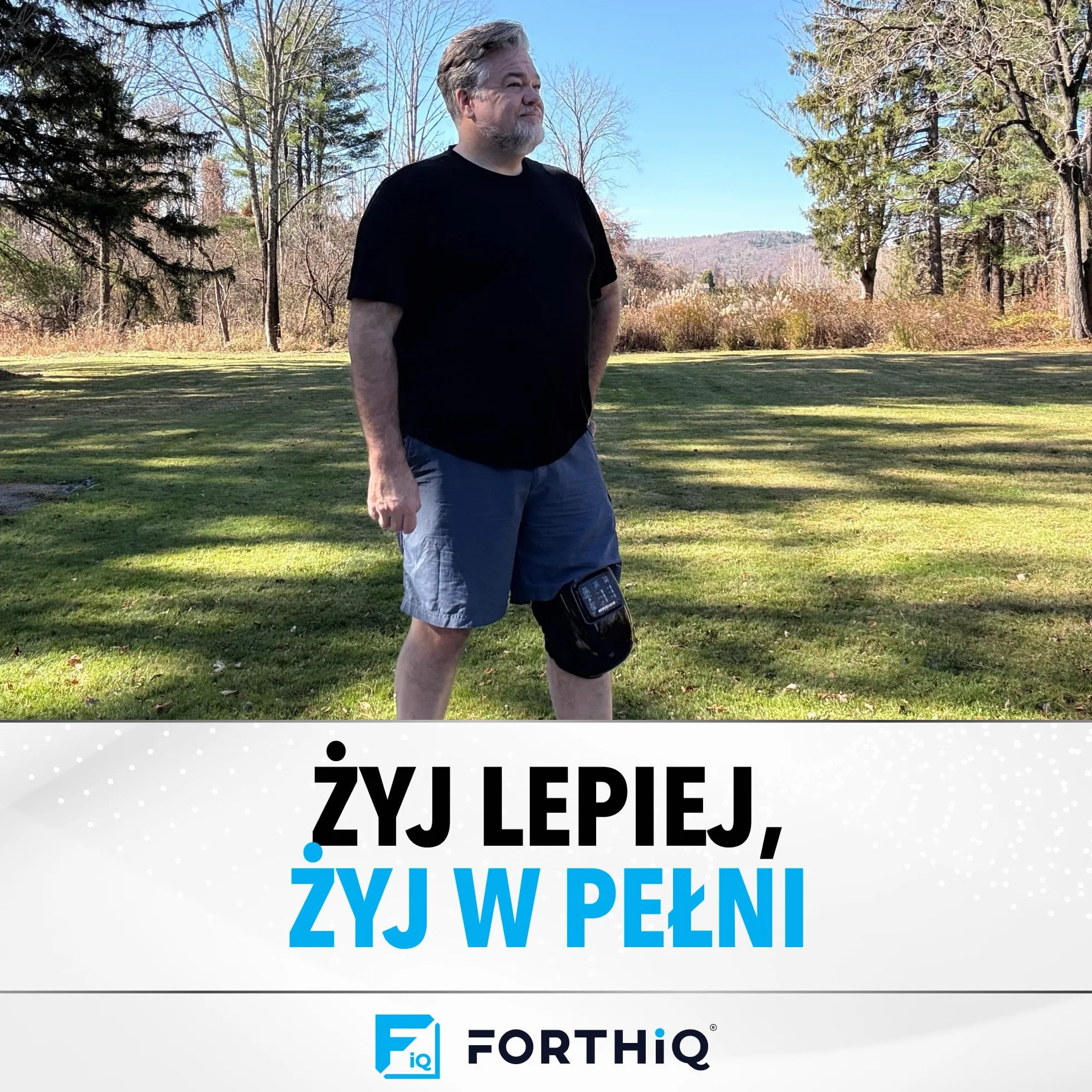 FORTHiQ Pro+ Masażer Kolana z Ciepłem i Czerwonym Światłem: Ciepło, Czerwone Światło o Podwójnej Długości Fali i Wibracje - Bezprzewodowy, Przenośny, Ładowalny, Funkcja Pamięci, Regulowane Paski