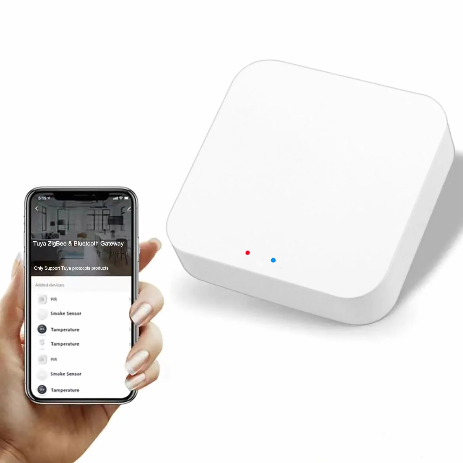 Brama ZigBee i hub Bluetooth, 2 w 1 bezprzewodowa brama ZigBee z sterowaniem aplikacją, mostek WiFi Bluetooth do automatyzacji domu, brama Tuya kompatybilna z Alexa, Google Home.